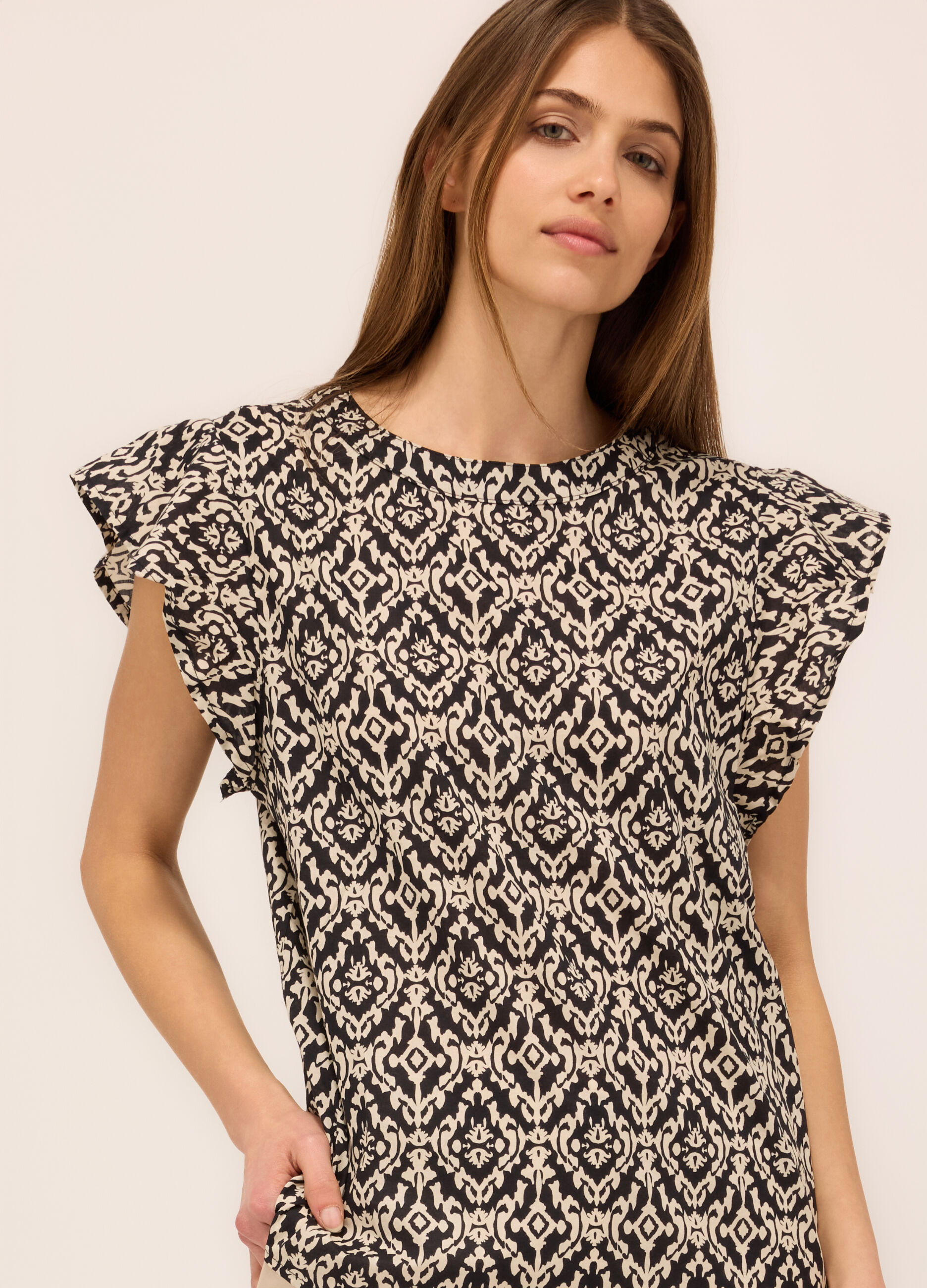 Blusa in popeline di puro cotone donna_2