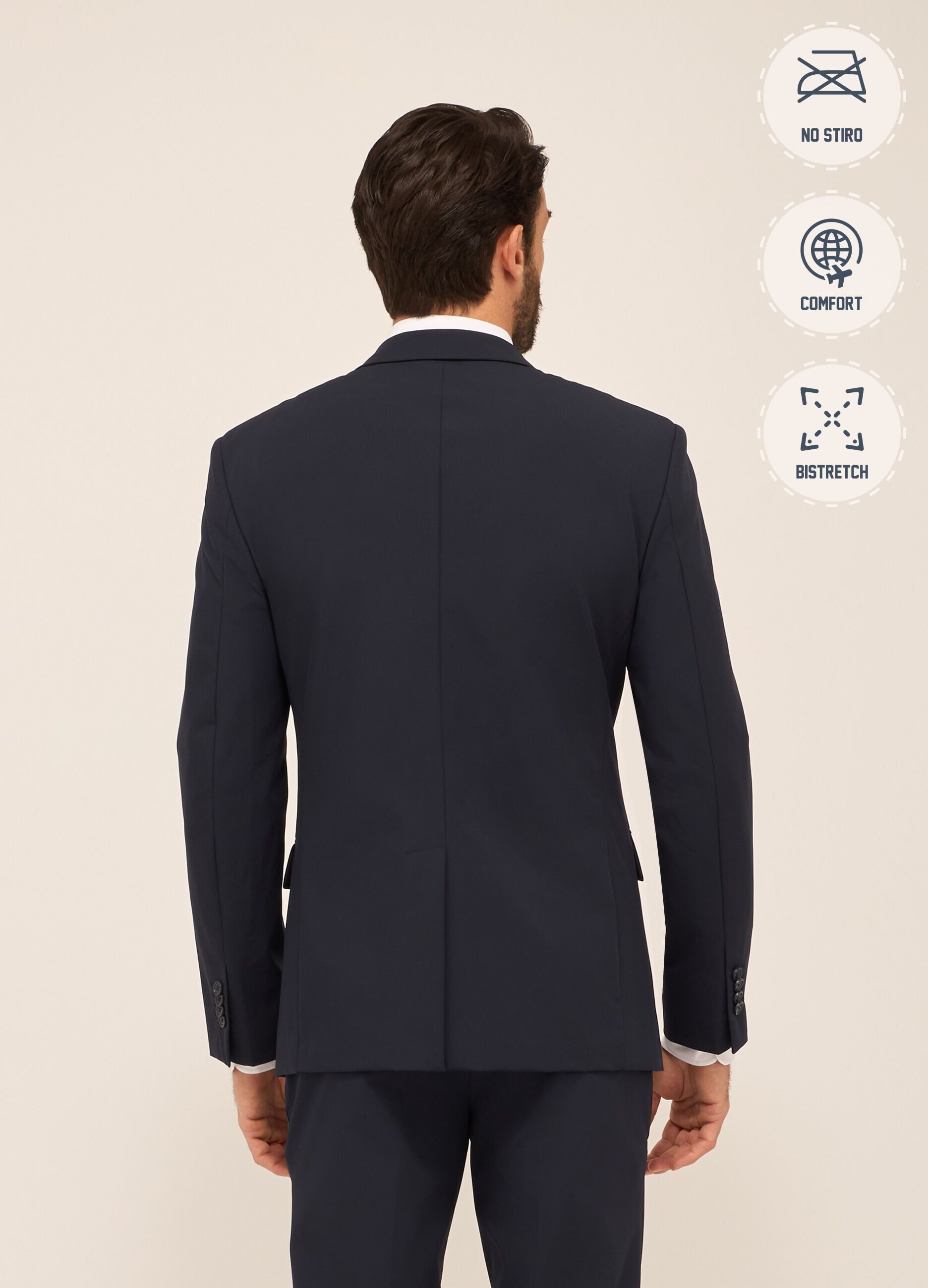 Blazer in tessuto stretch uomo_1