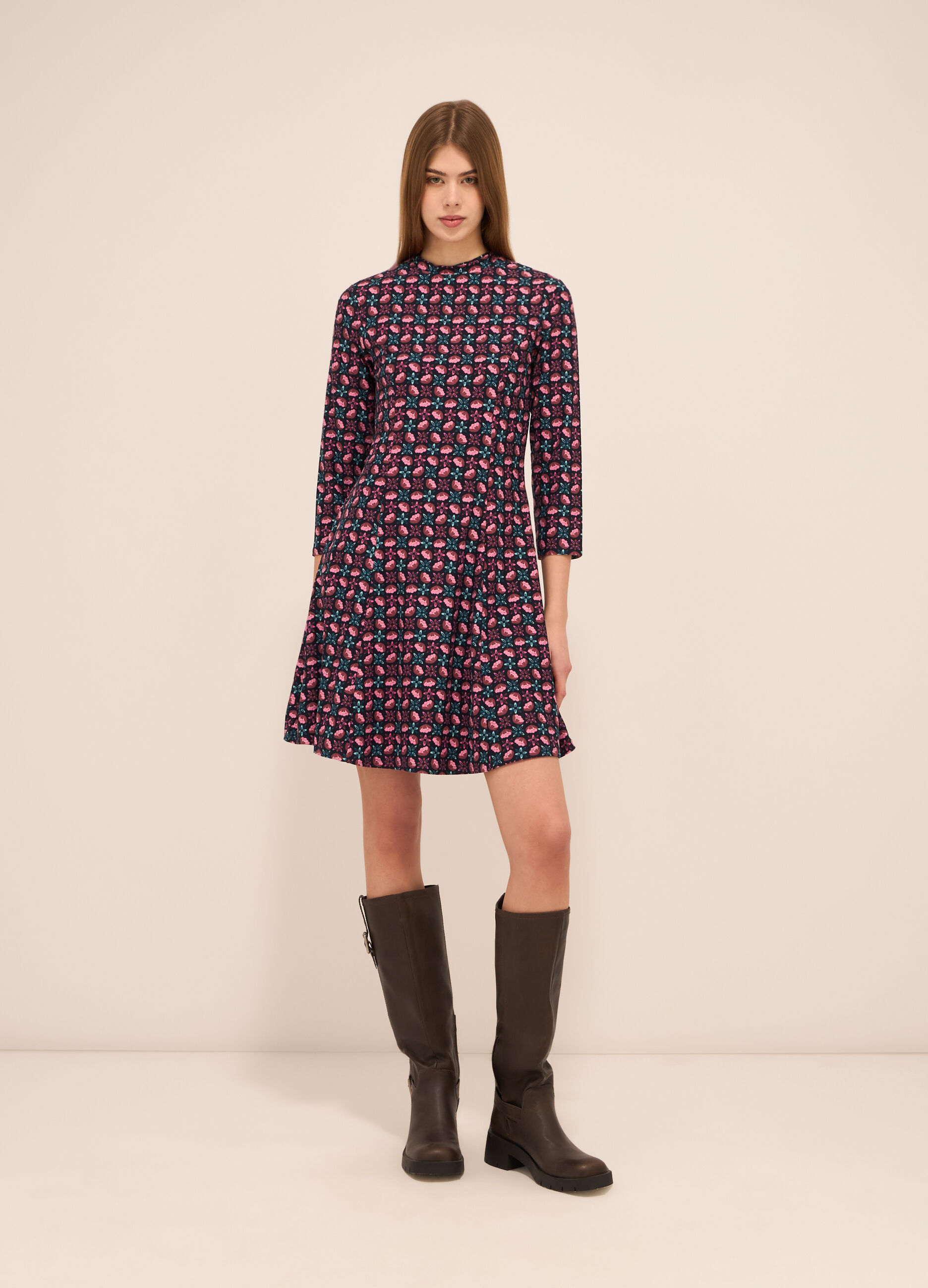 Abito corto in jersey stretch donna_0