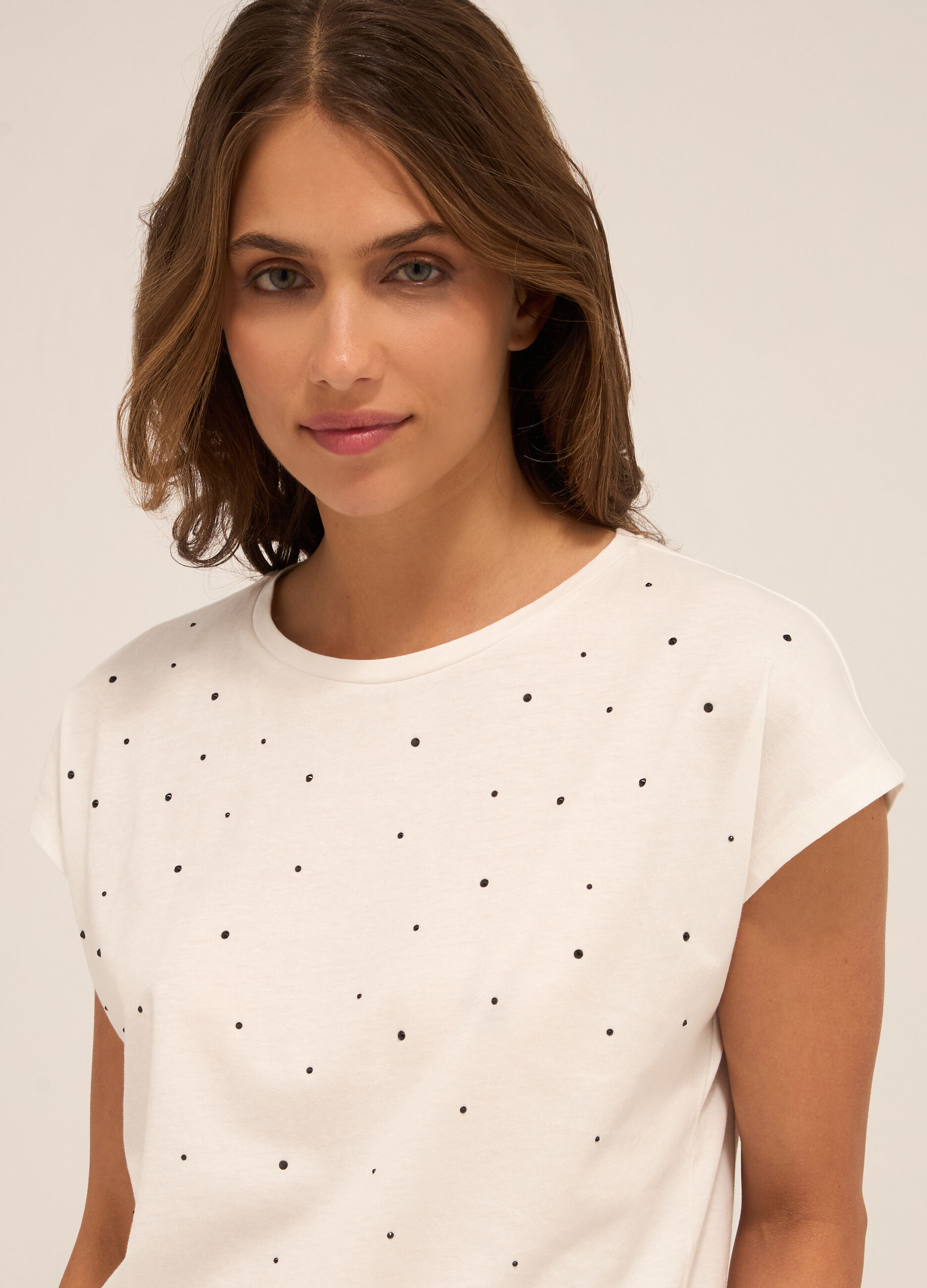 T-shirt in jersey di puro cotone donna_2