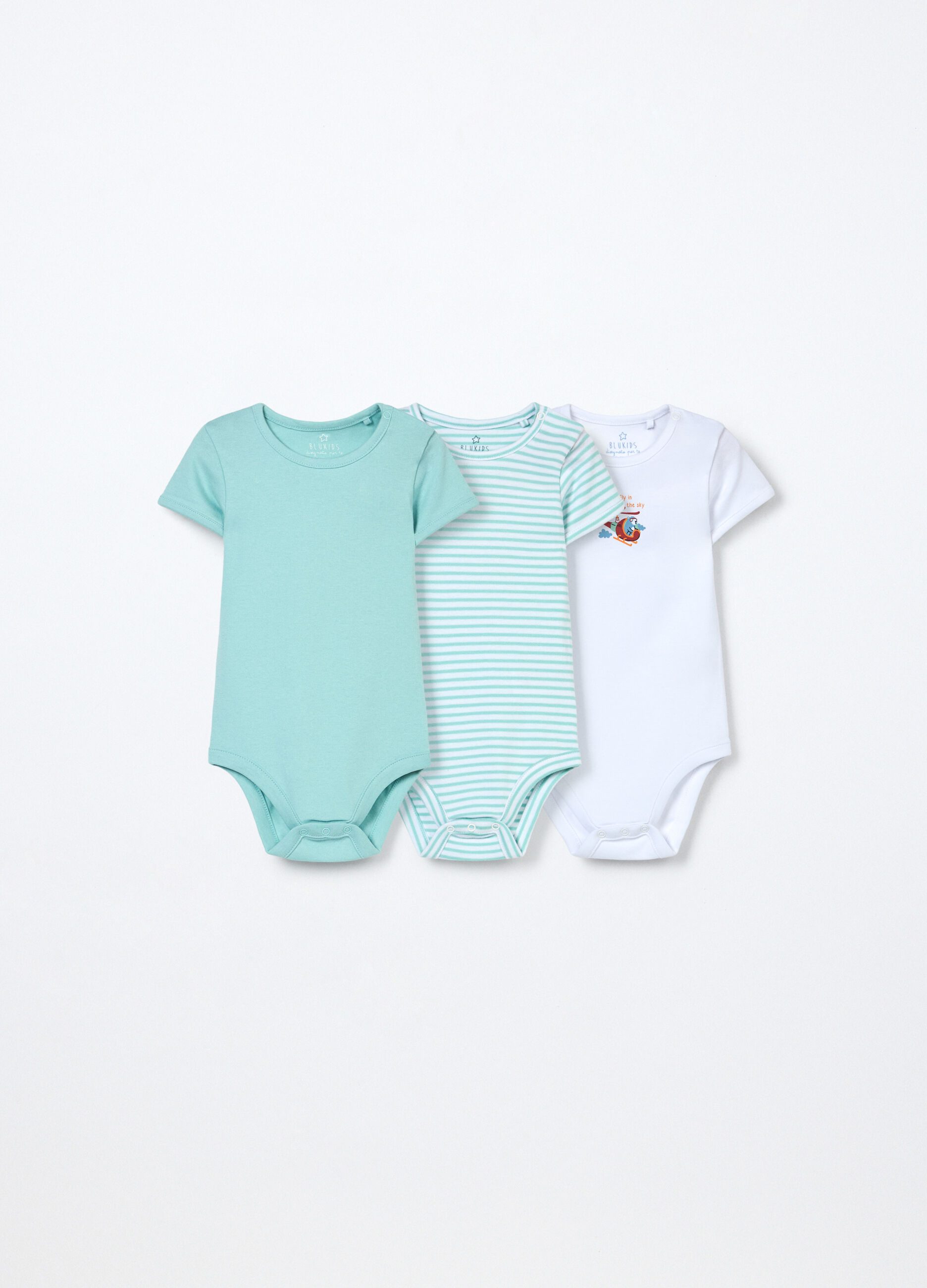 Pack 3 body in interlock di puro cotone neonato_0