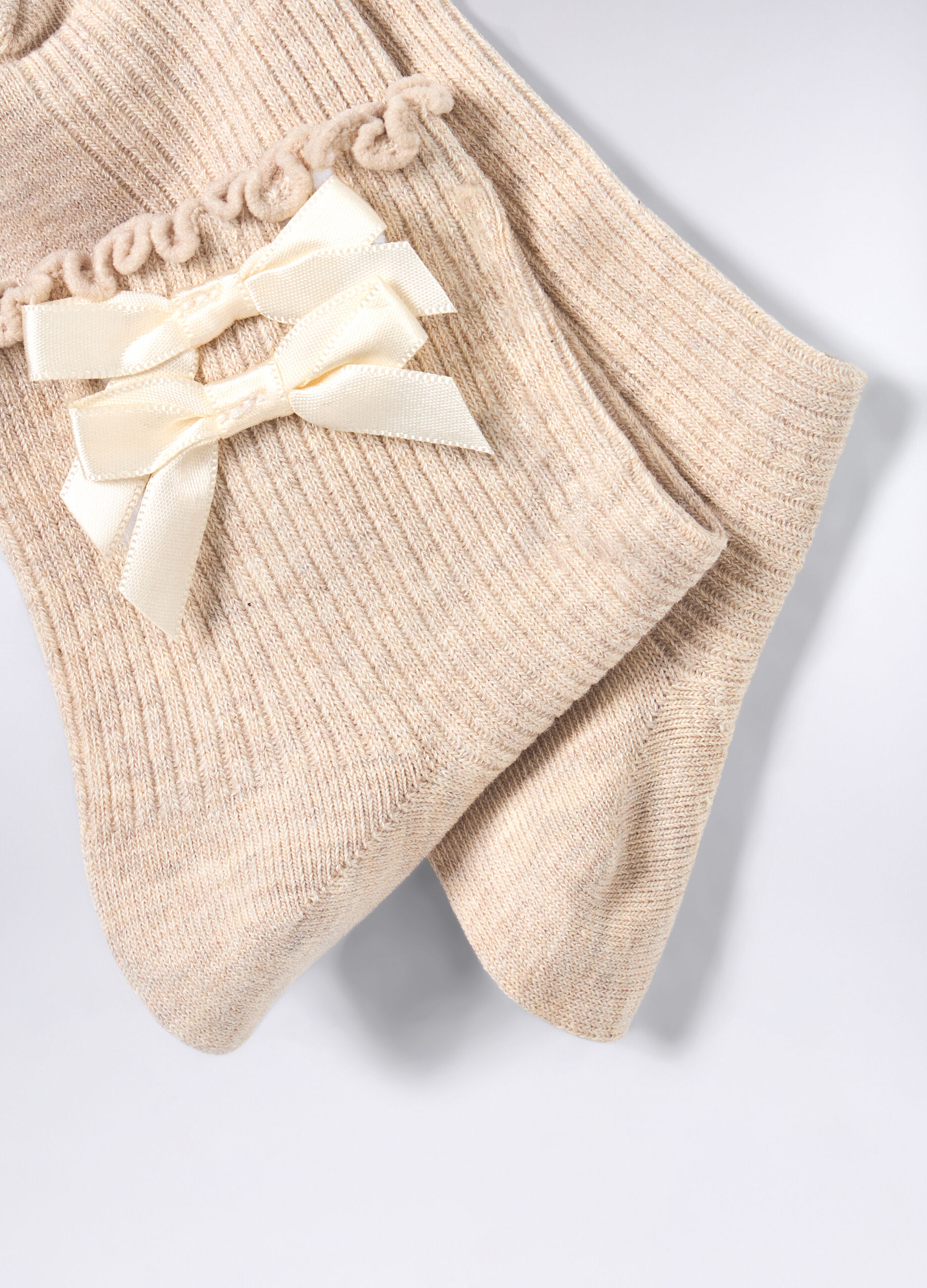 Calze in costina di cotone stretch donna_1