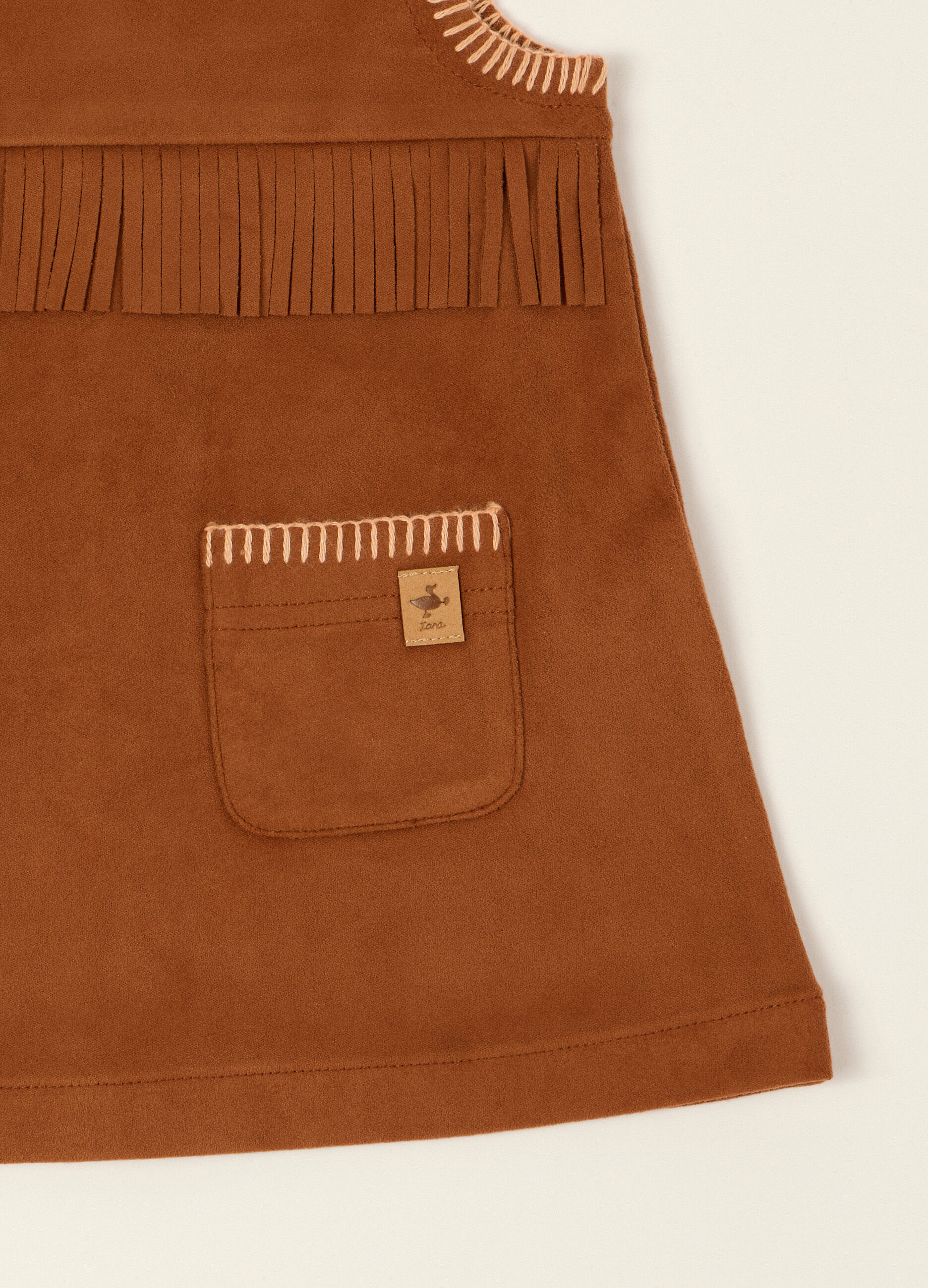 Abito marrone in tessuto elasticizzato_2