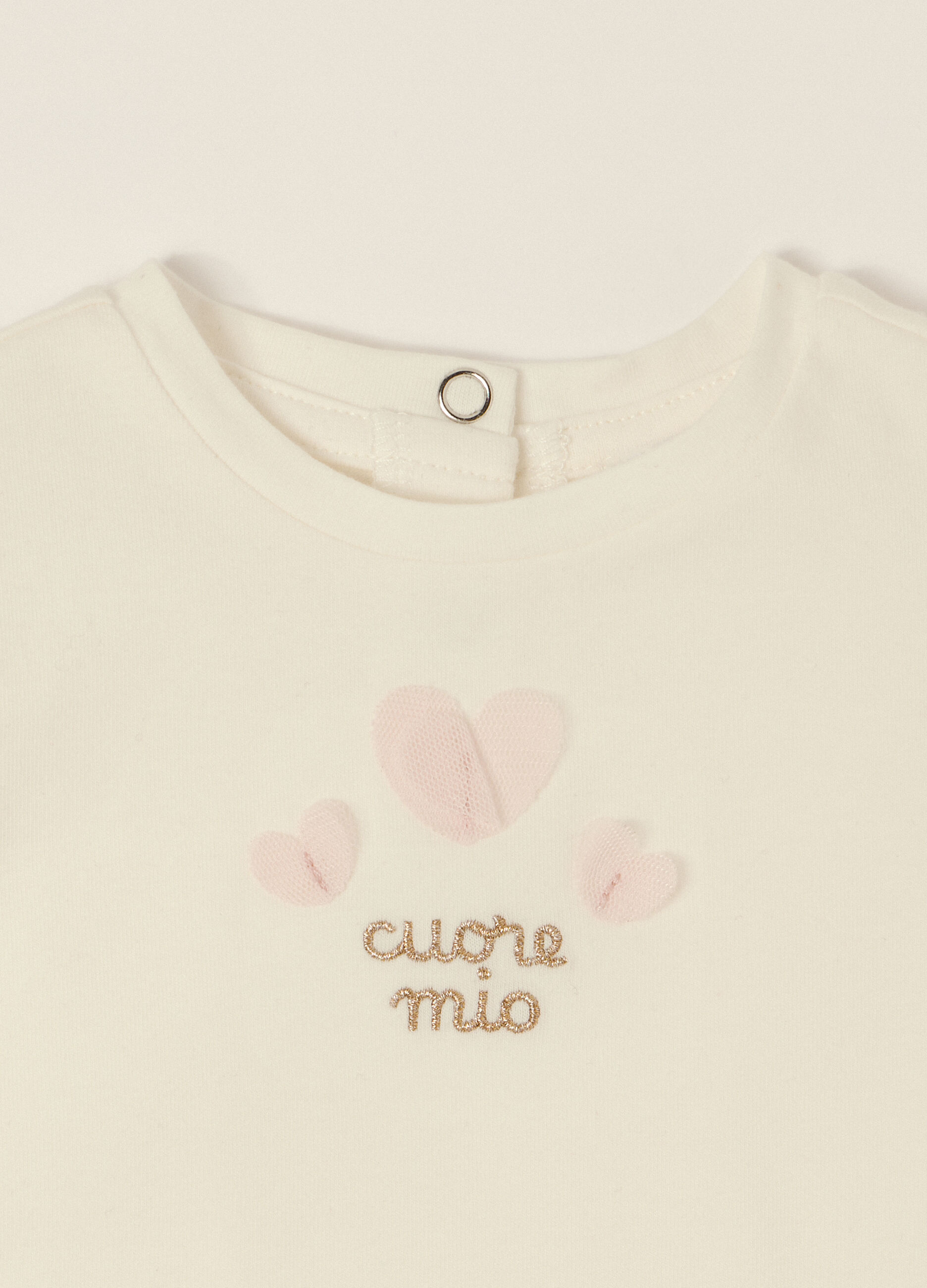 Set bambina bianco e rosa con maglietta e gonna_2