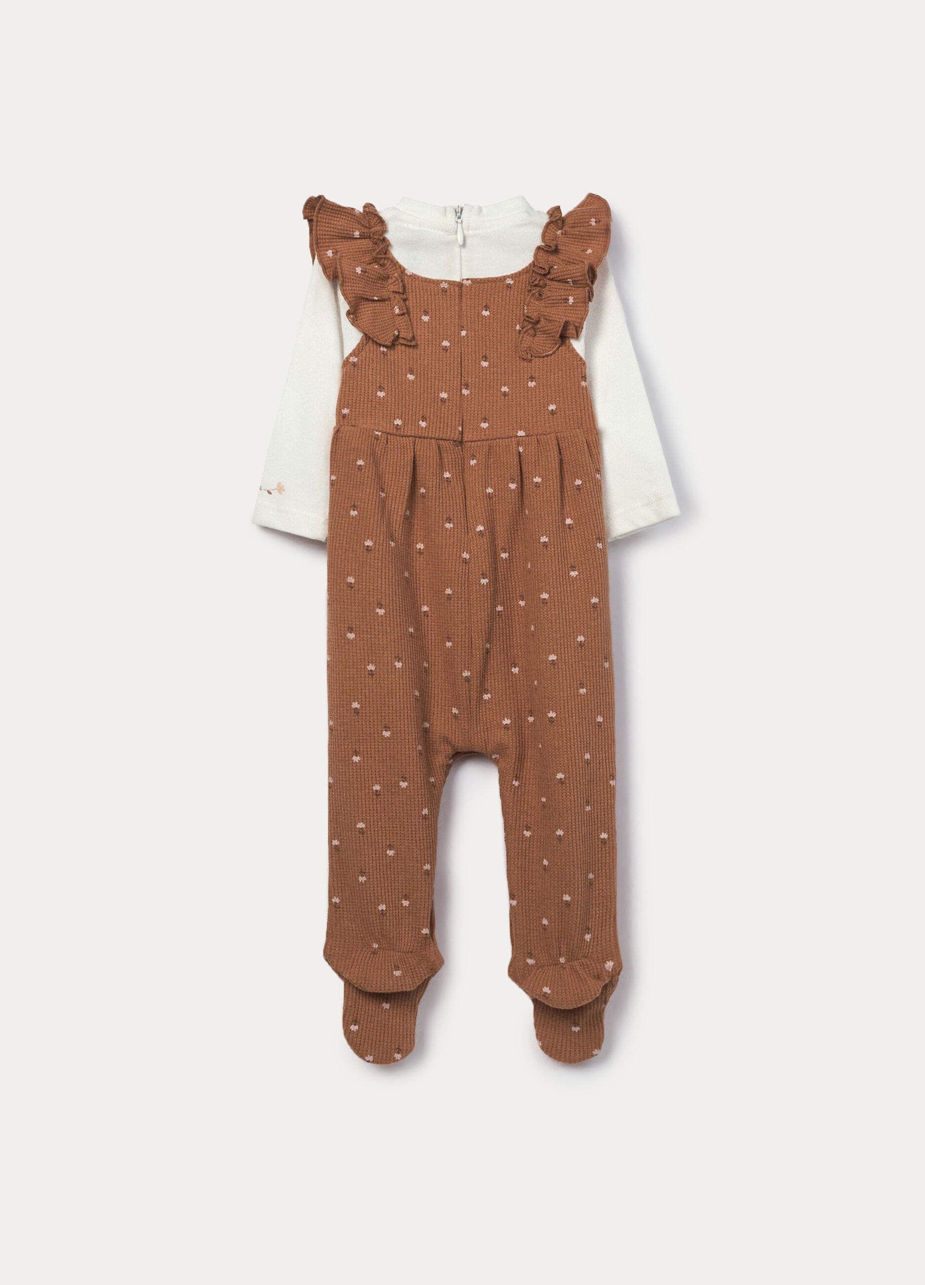 Tutina salopette con stampa neonata_1
