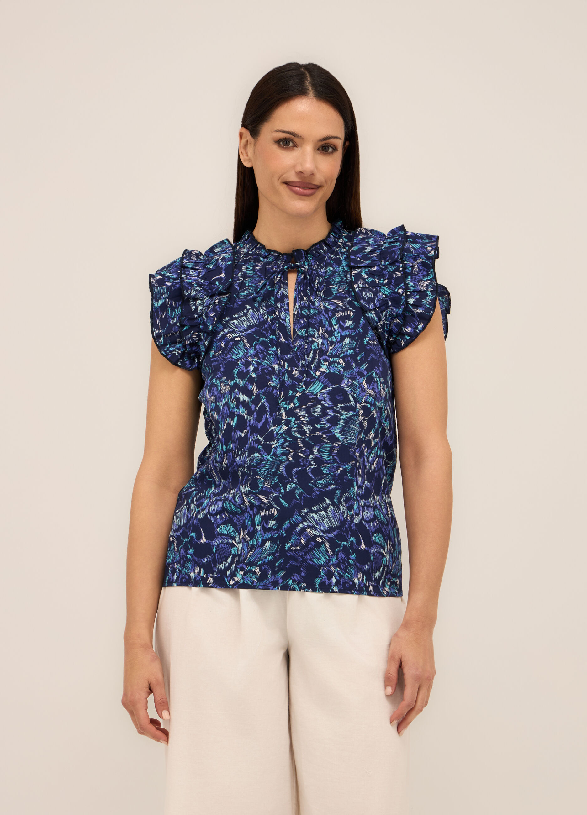 Blusa in american crepe donna_0