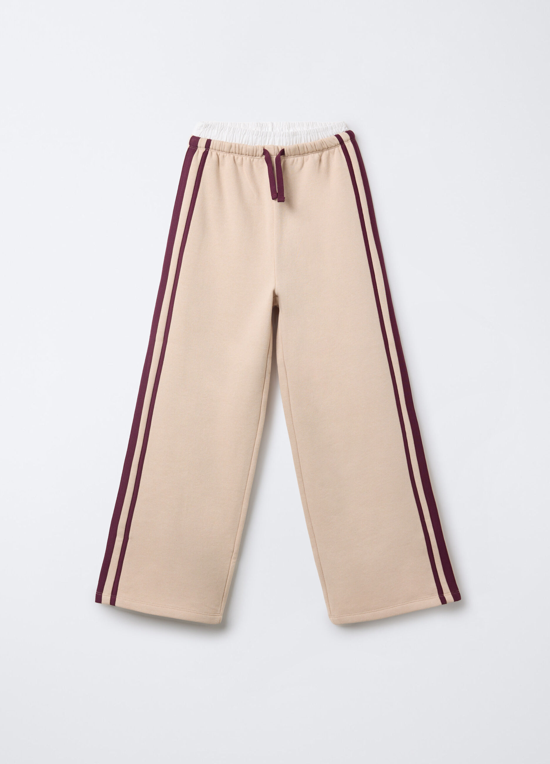 Jogger in felpa misto cotone Wide Leg ragazza_0