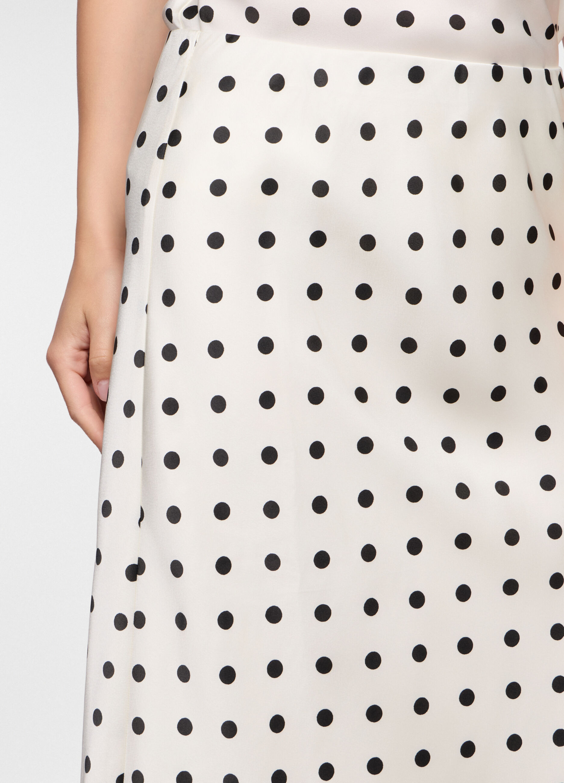 Gonna lunga in raso a pois donna