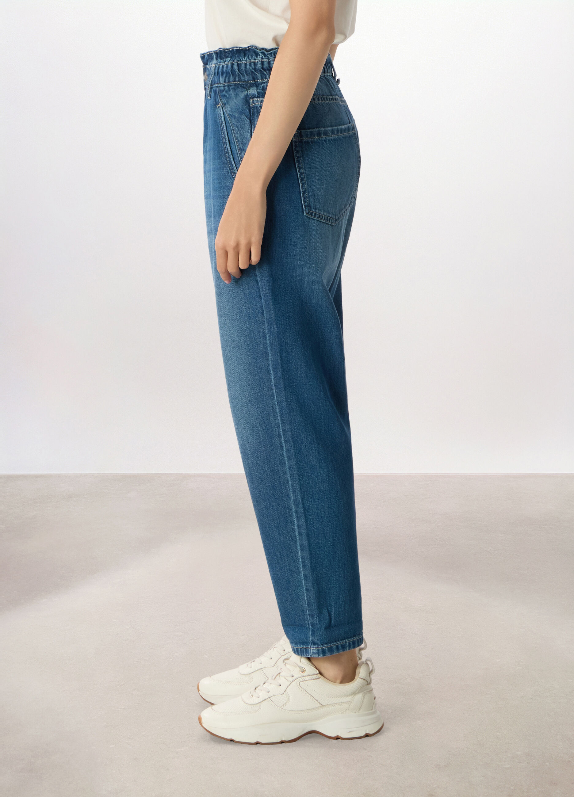 Pantaloni in denim di puro cotone donna_3