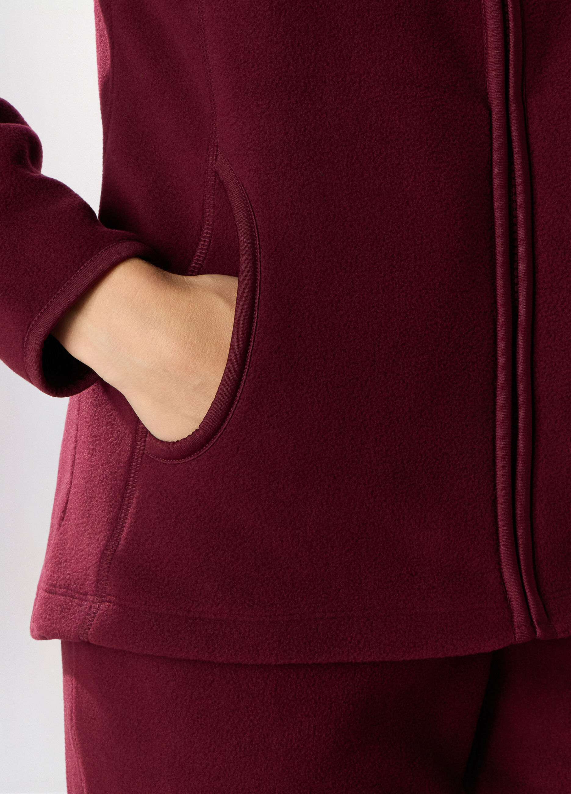 Felpa con cappuccio in pile donna Holistic fitness_2