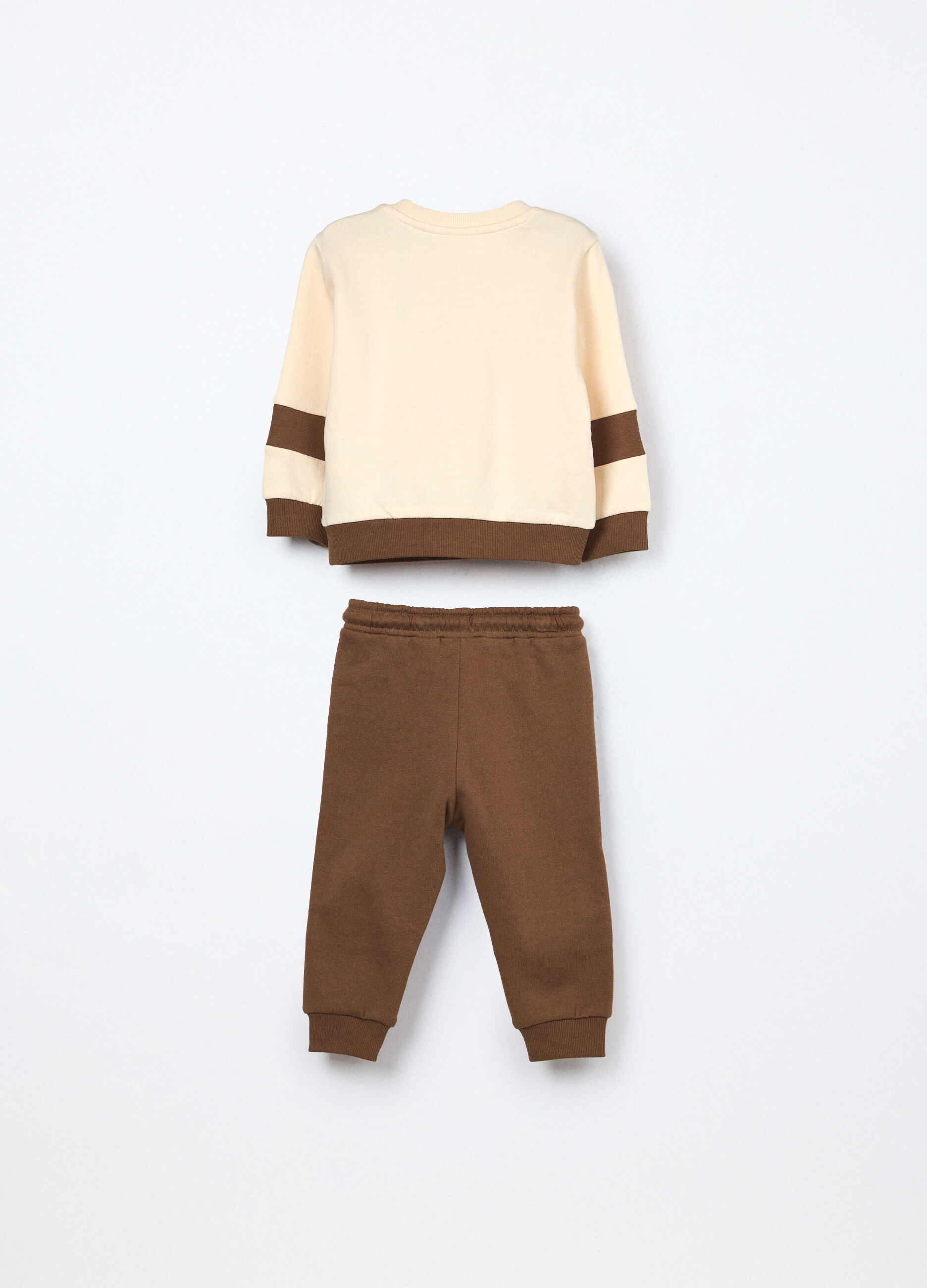 Jogging set in french terry di puro cotone neonato_1