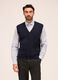 Gilet collo a V in maglia rasata uomo_0
