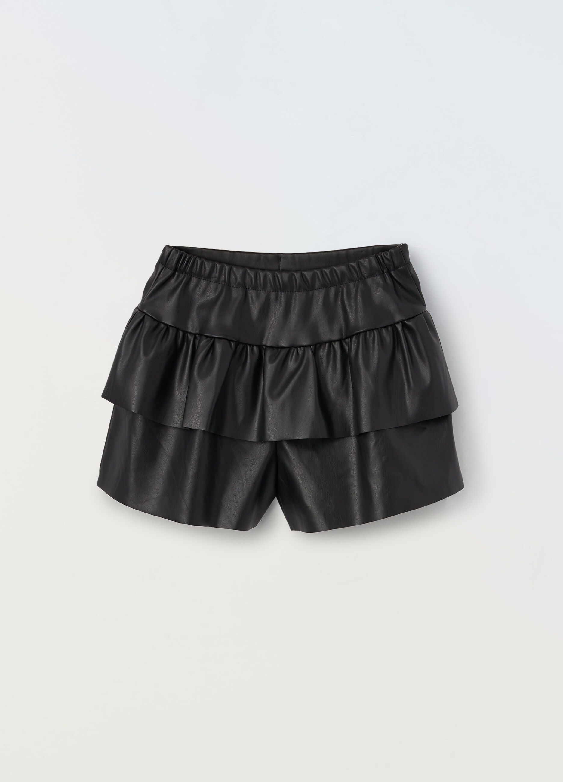 Shorts in eco pelle bambina_0