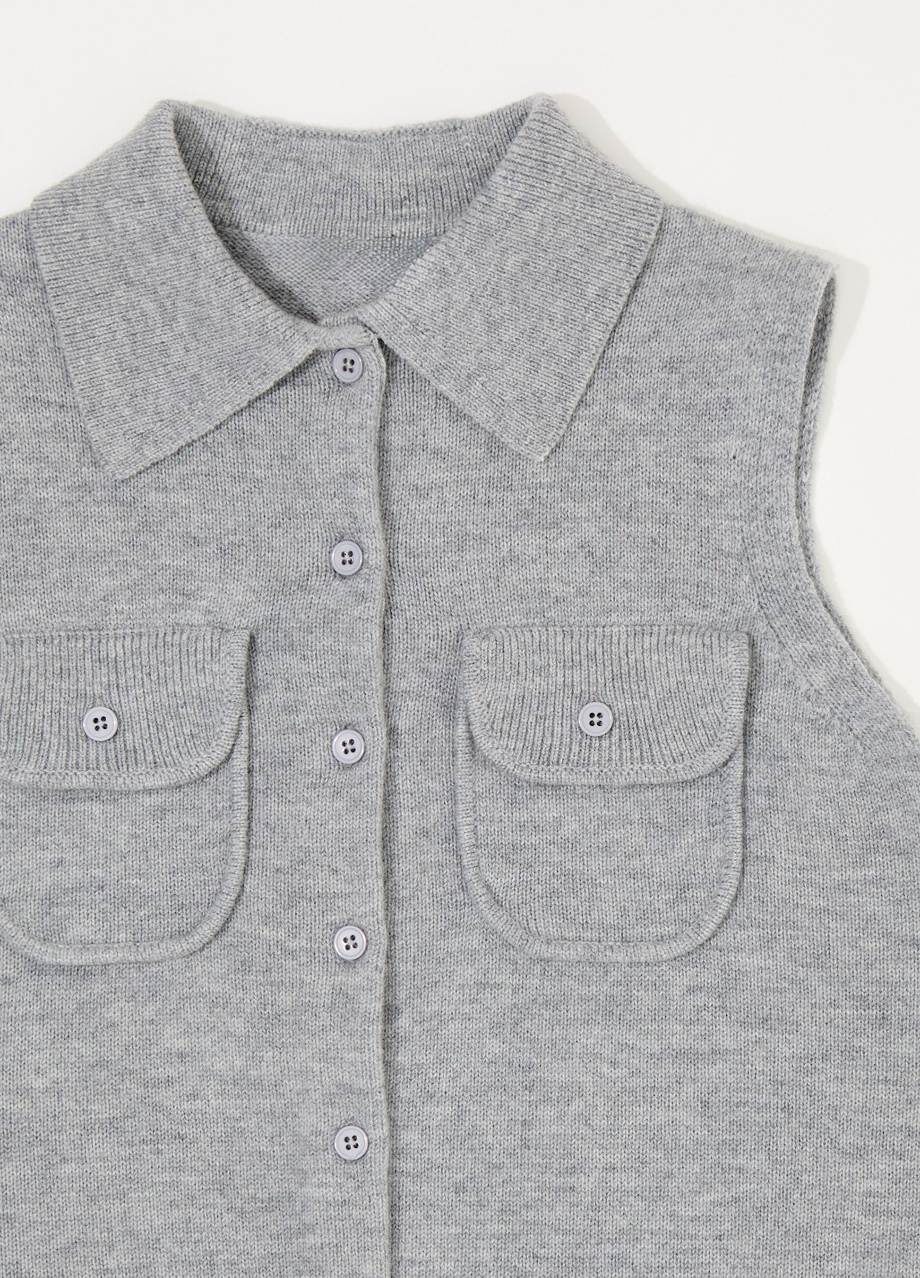 Gilet tricot in pura lana donna_6
