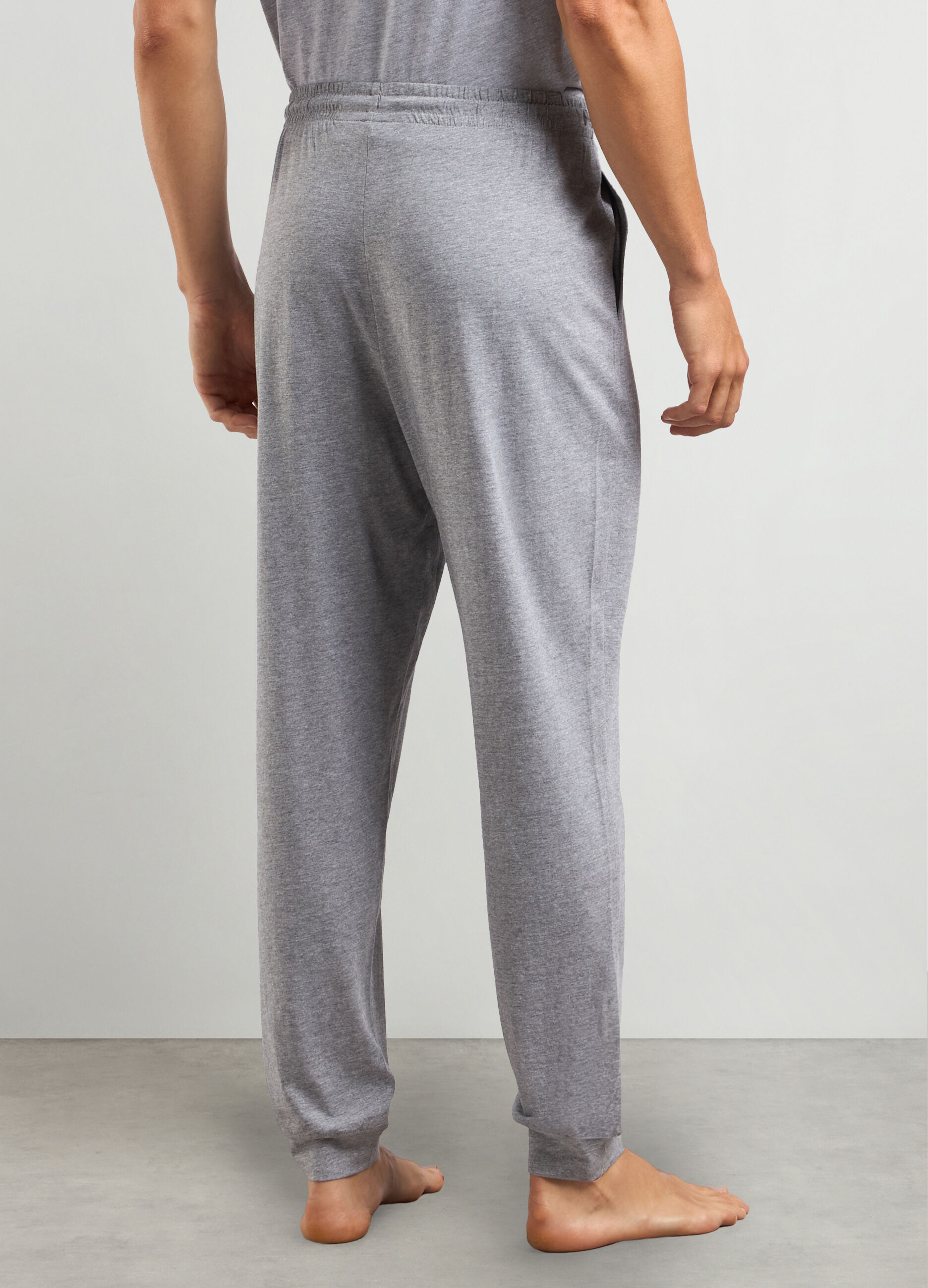 Pantaloni pigiama lunghi in misto cotone uomo_1