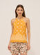 Top misto lino con stampa donna_0