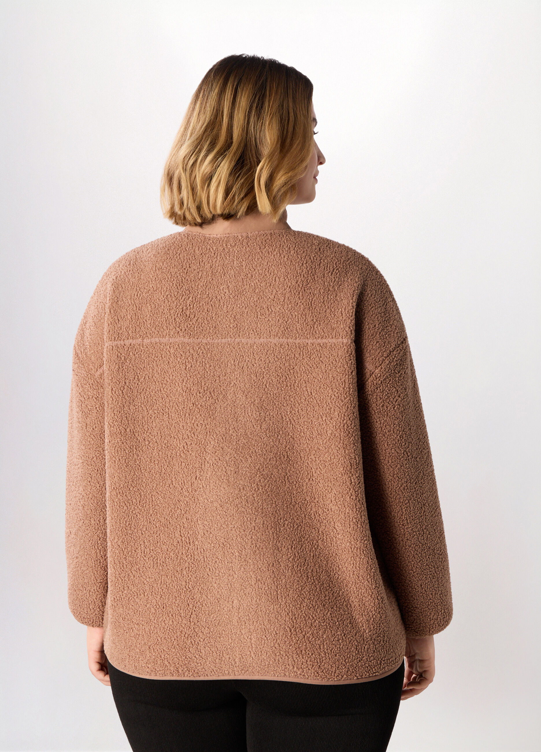 Giacca teddy donna curvy_1