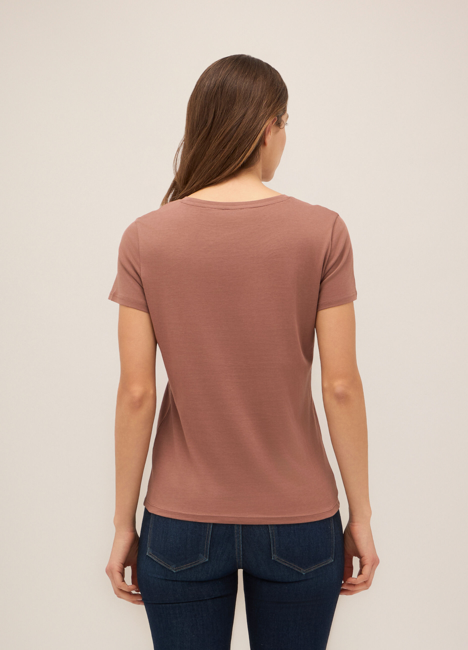 T-shirt in puro cotone donna_1