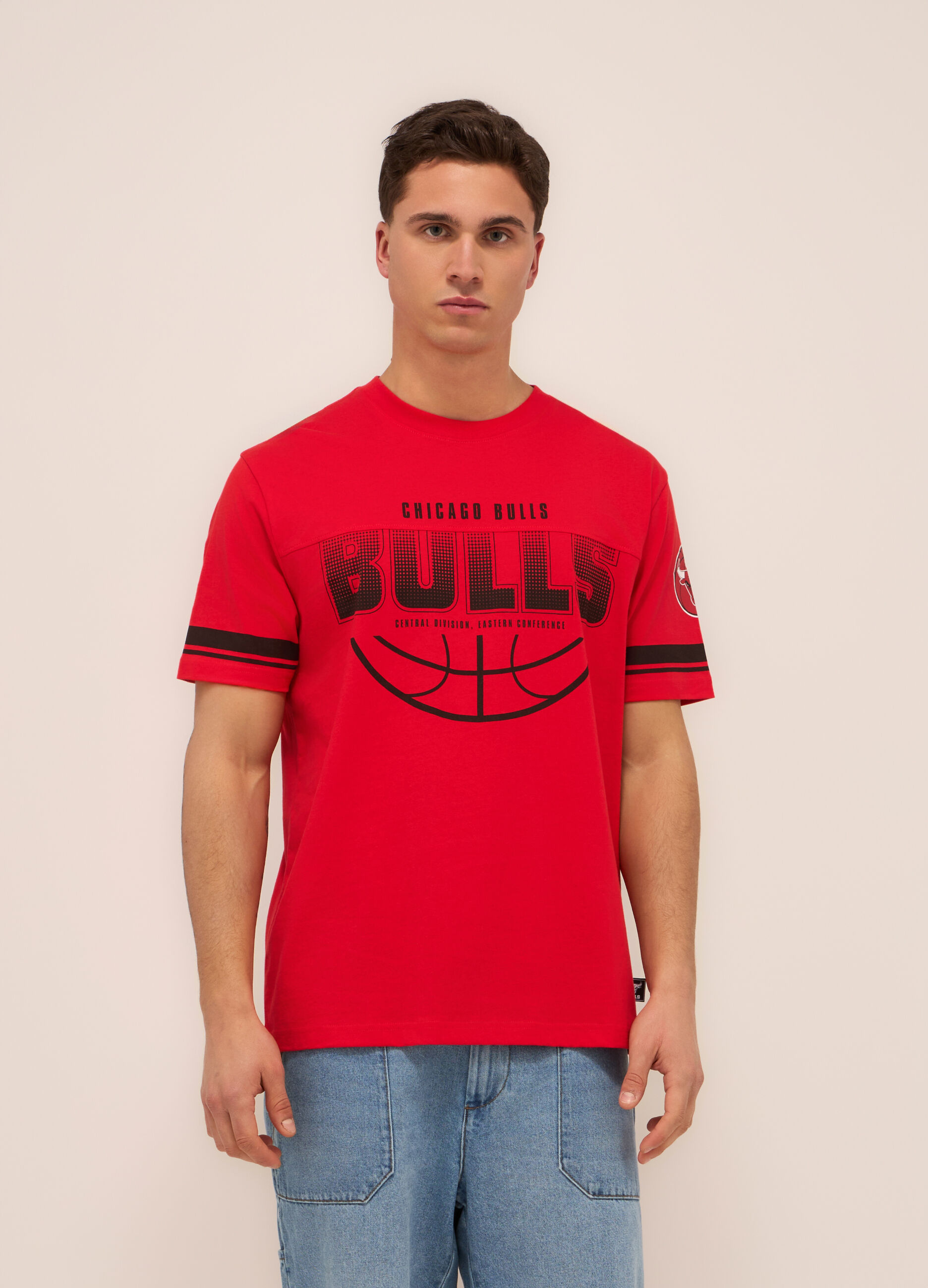 T-shirt basketball in jersey di cotone uomo_0