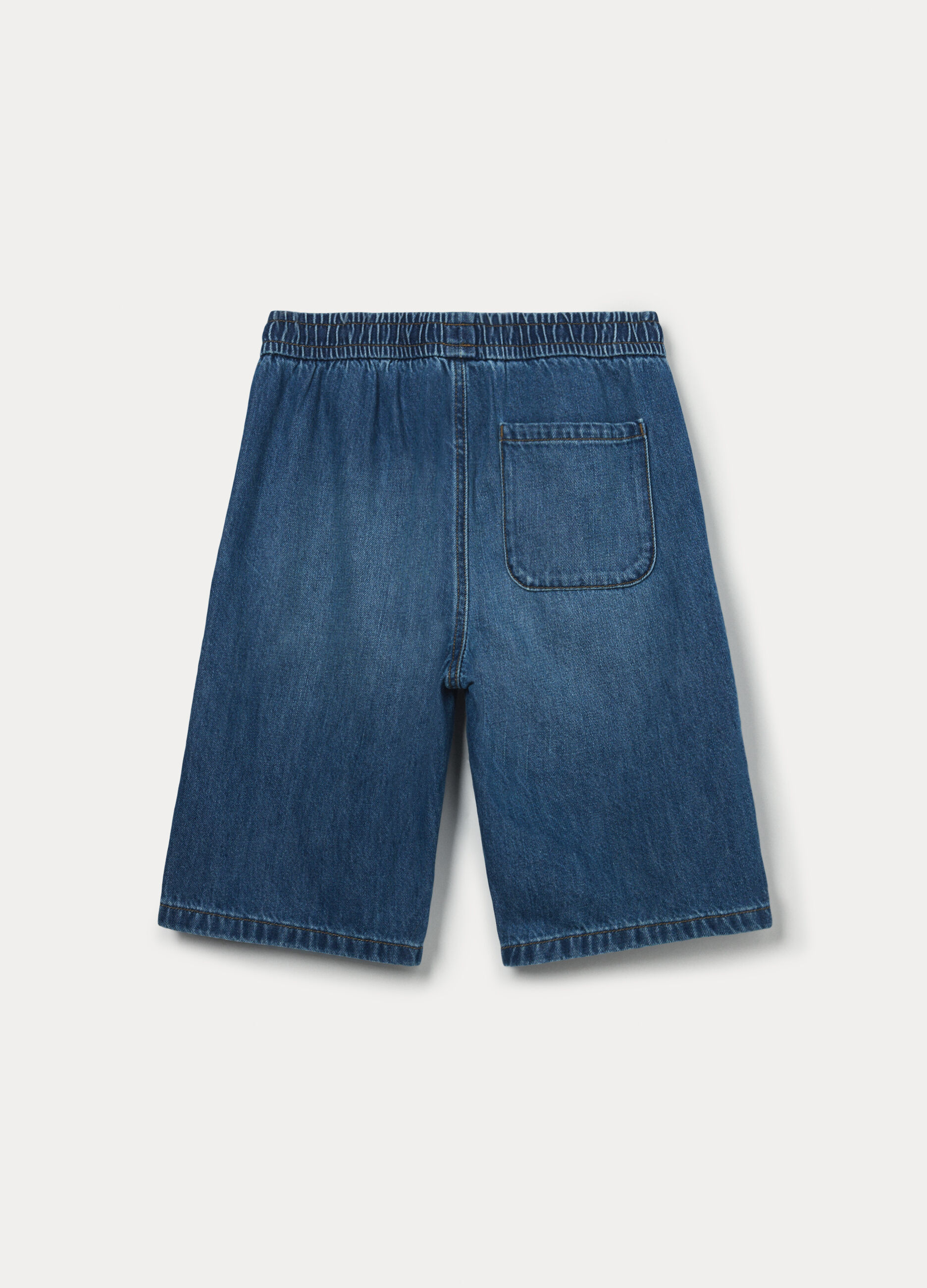 Jogger in denim misto cotone ragazzo_1