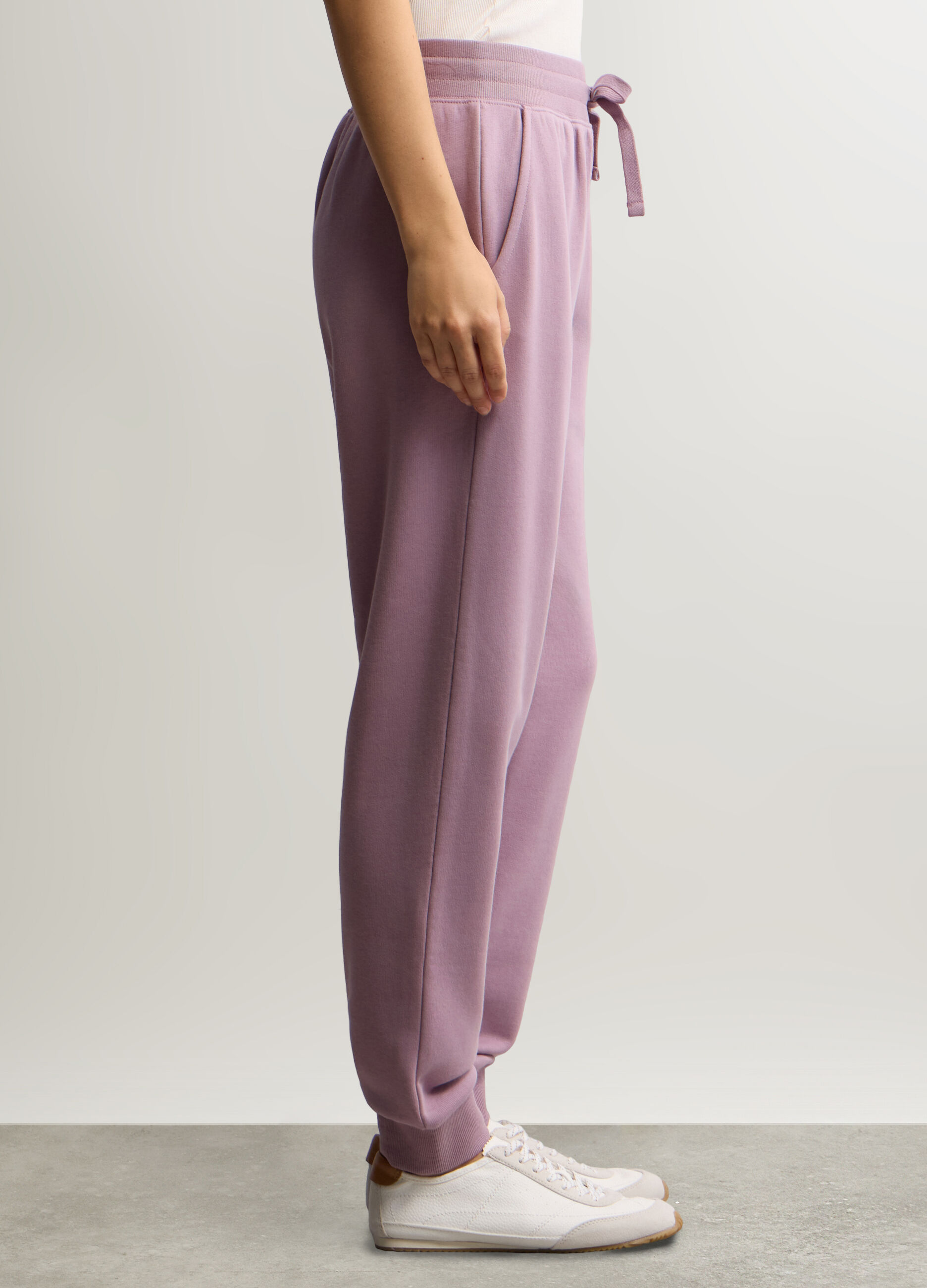 Jogger Fit Regular in misto cotone garzato stretch donna_1
