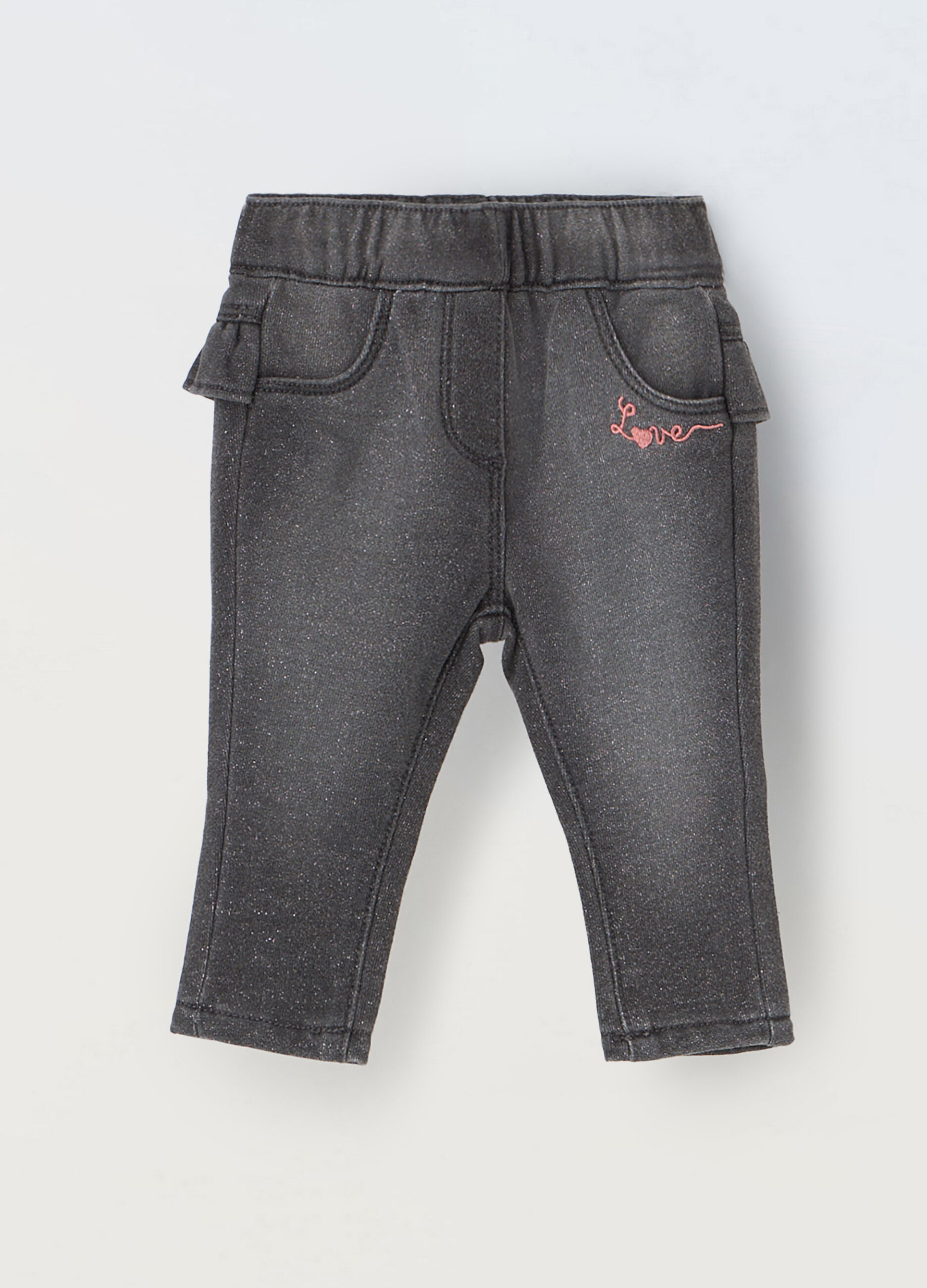 Jeggings in misto cotone stretch neonata_0