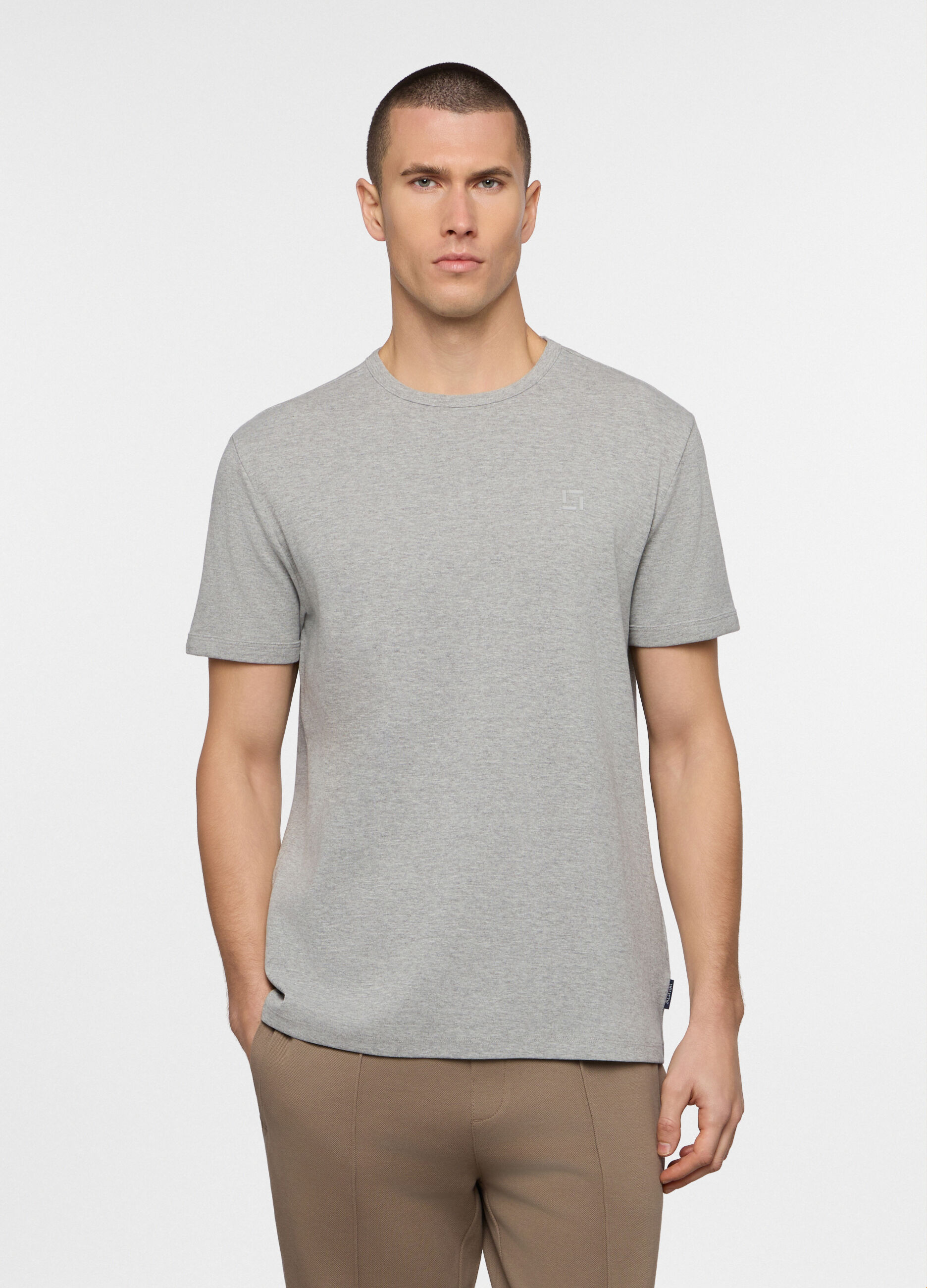 T-shirt girocollo in cotone uomo_0