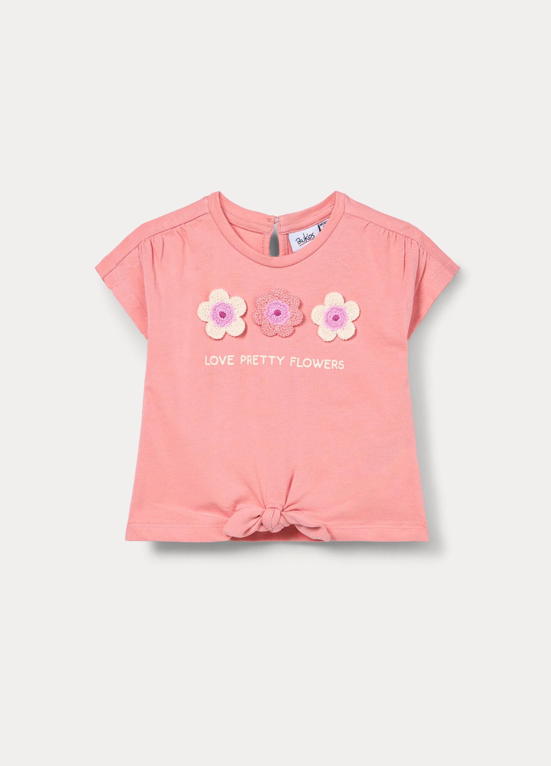 T-shirt in jersey di cotone stretch bimba_0