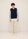 Gilet collo a V in maglia rasata uomo_0