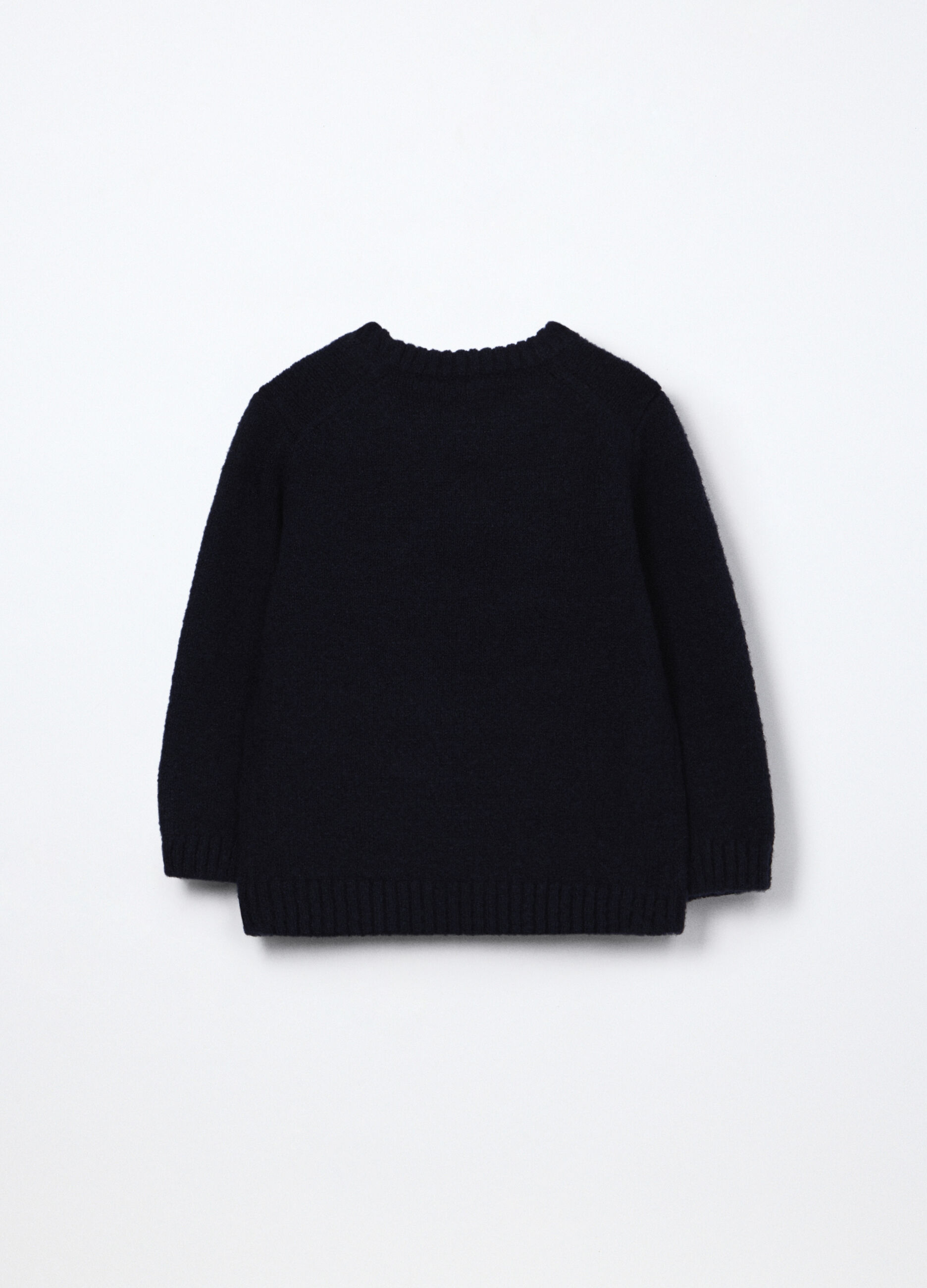 Tricot con ricamo in punto spugna neonato_1