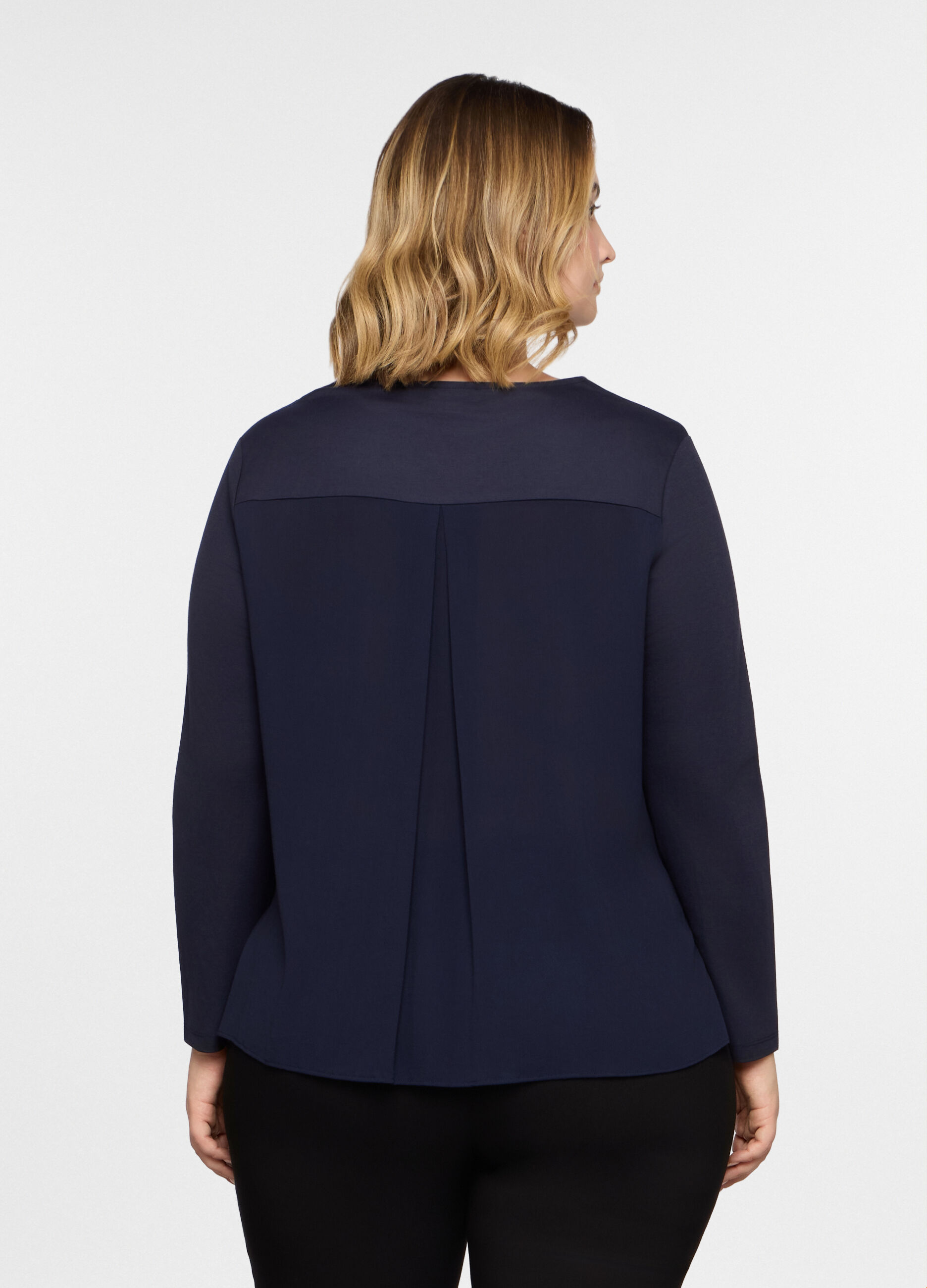 T-shirt girocollo Piquet donna curvy_1