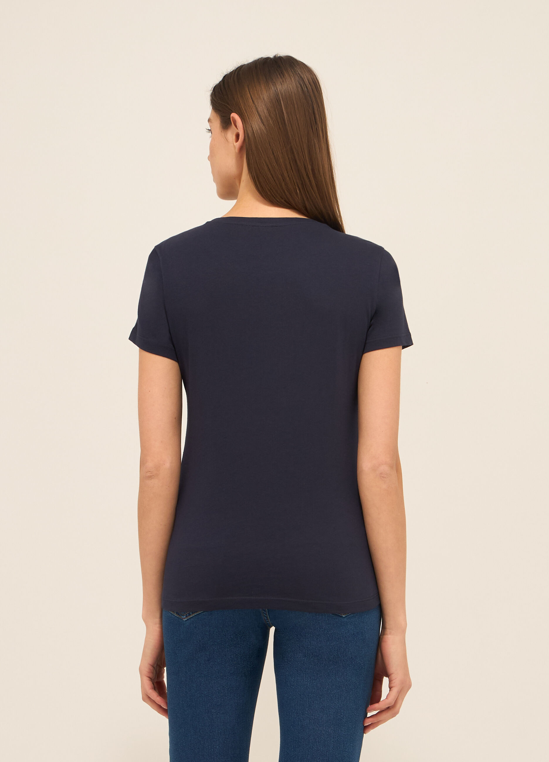 T-shirt in jersey di puro cotone donna_1