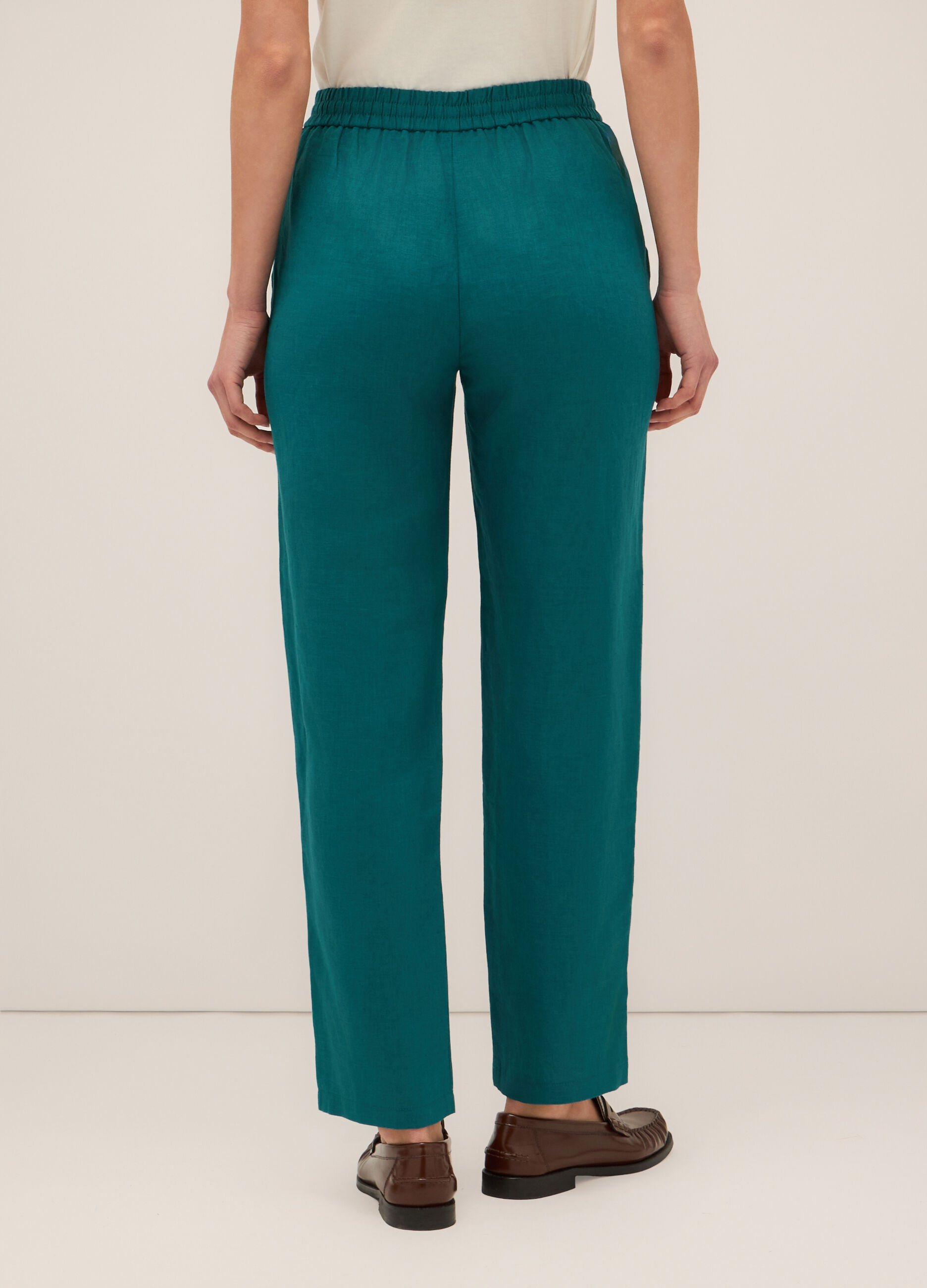 Pantaloni in puro lino donna_1