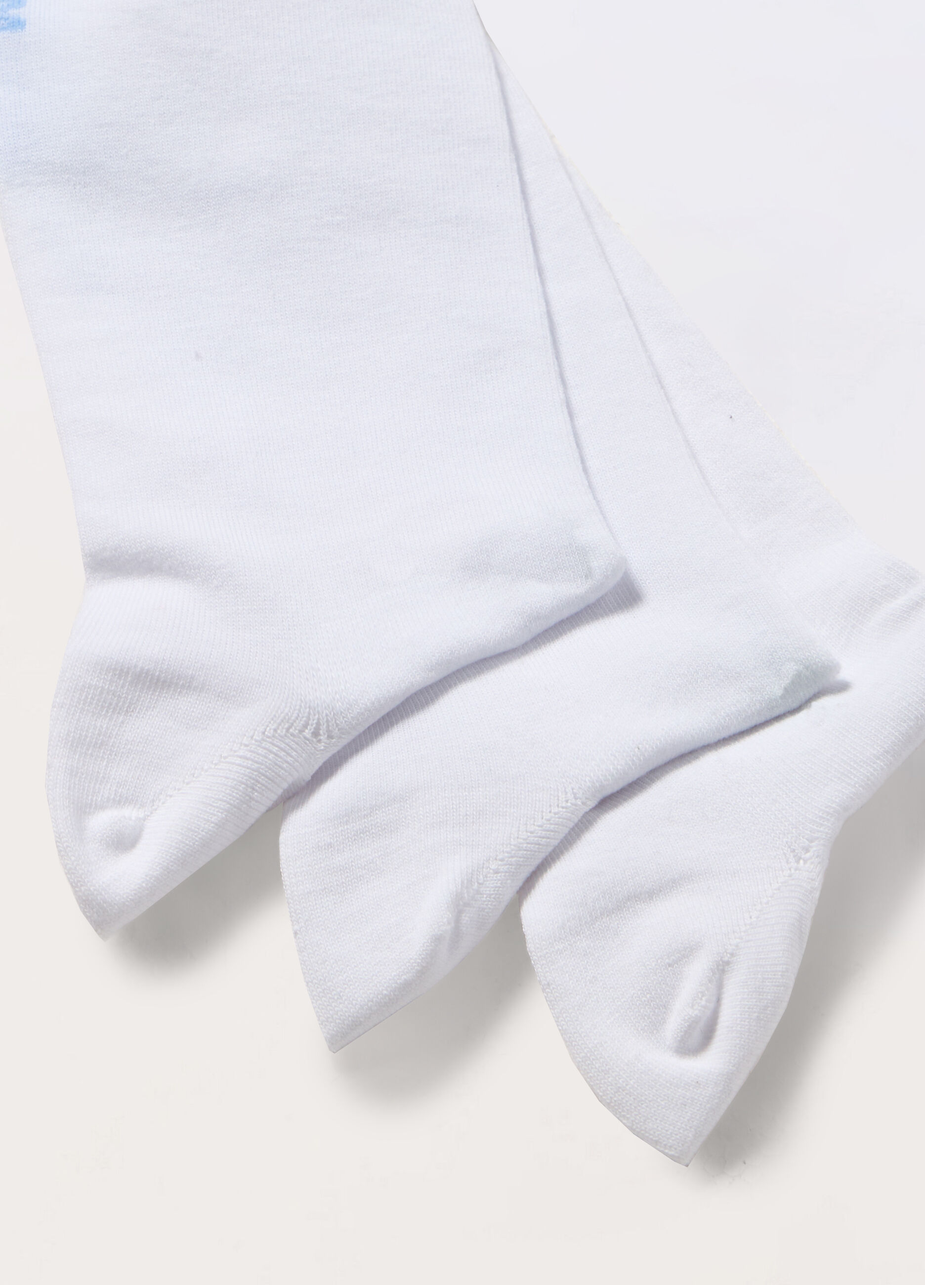 3 pack calzini sneaker in cotone stretch con scritta uomo_1