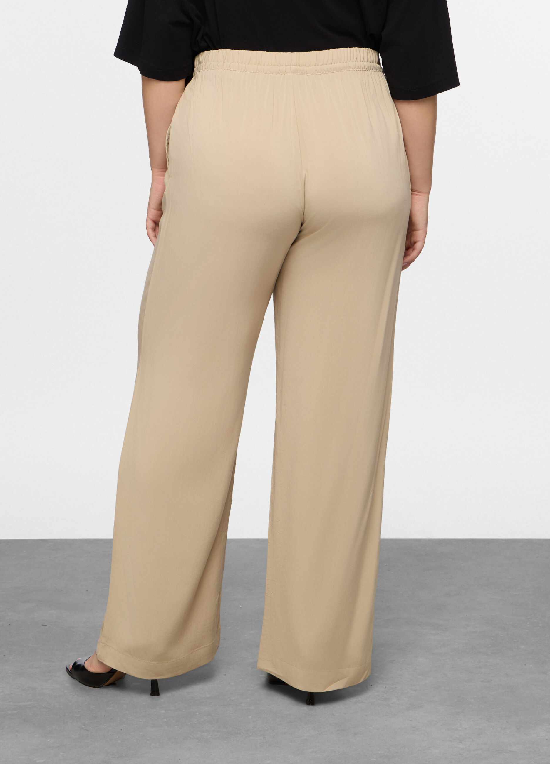 Pantaloni Wide Leg in pura viscosa donna curvy_1