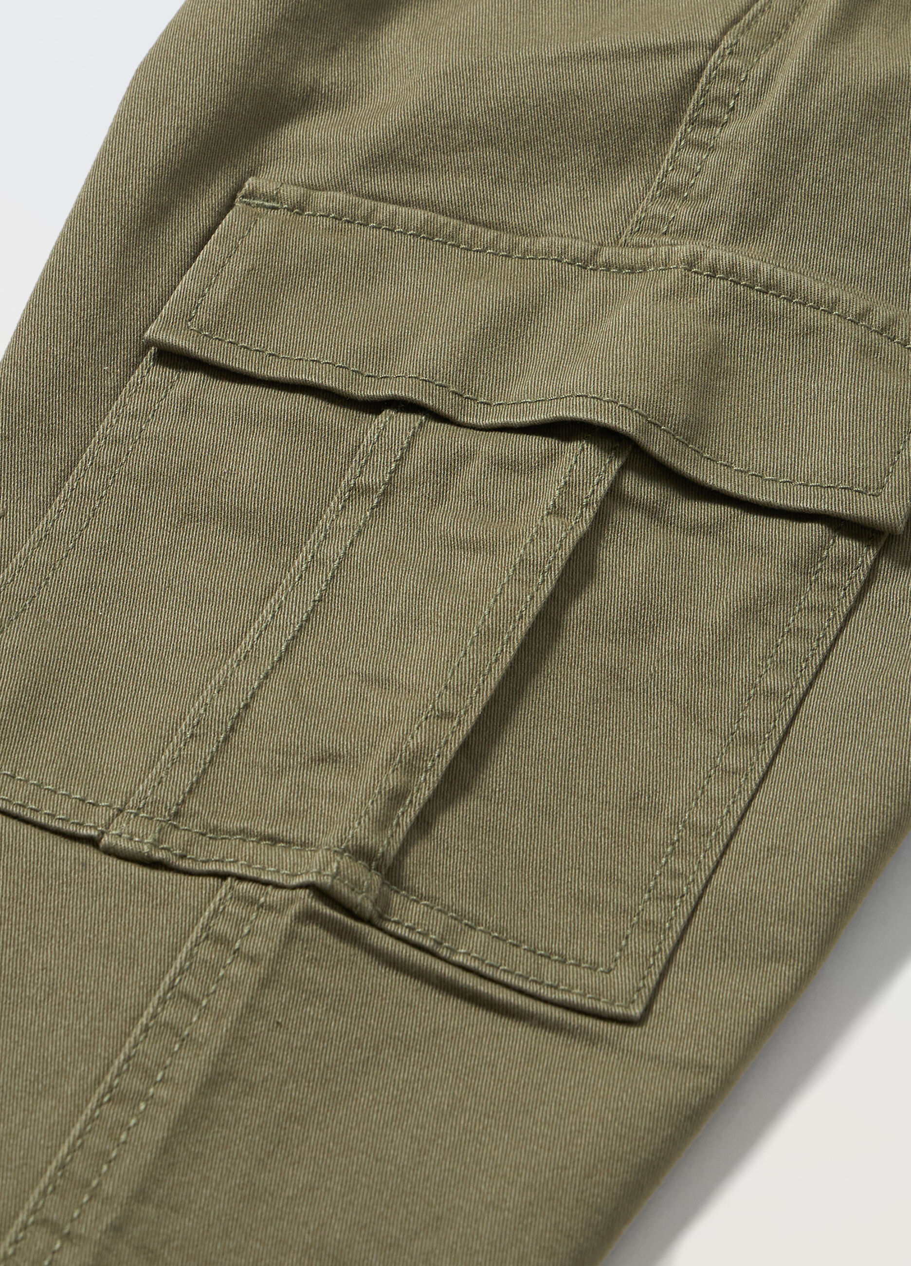 Pantaloni cargo in twill di cotone ragazza_1