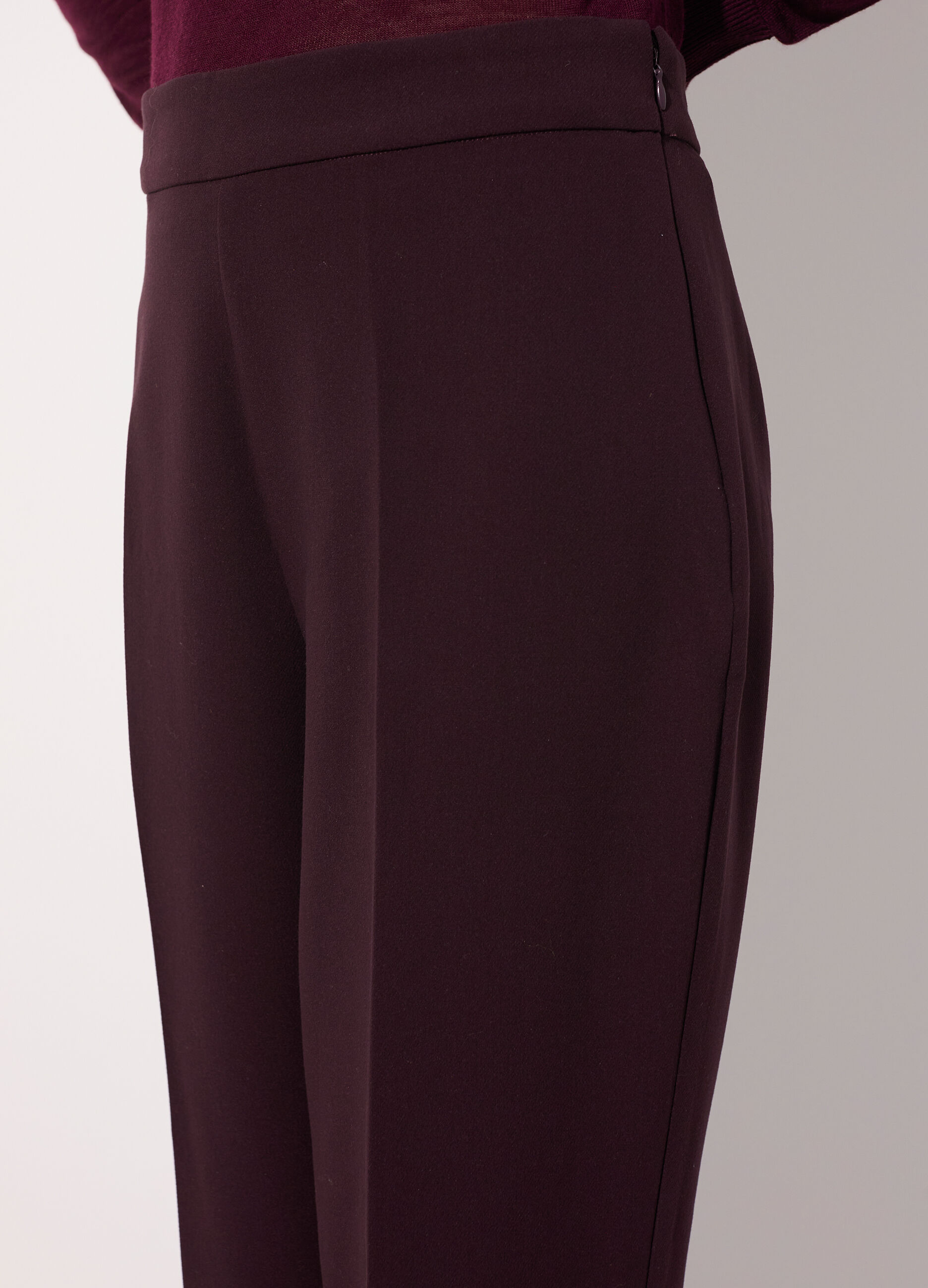 Pantalone dritto in misto viscosa donna_3