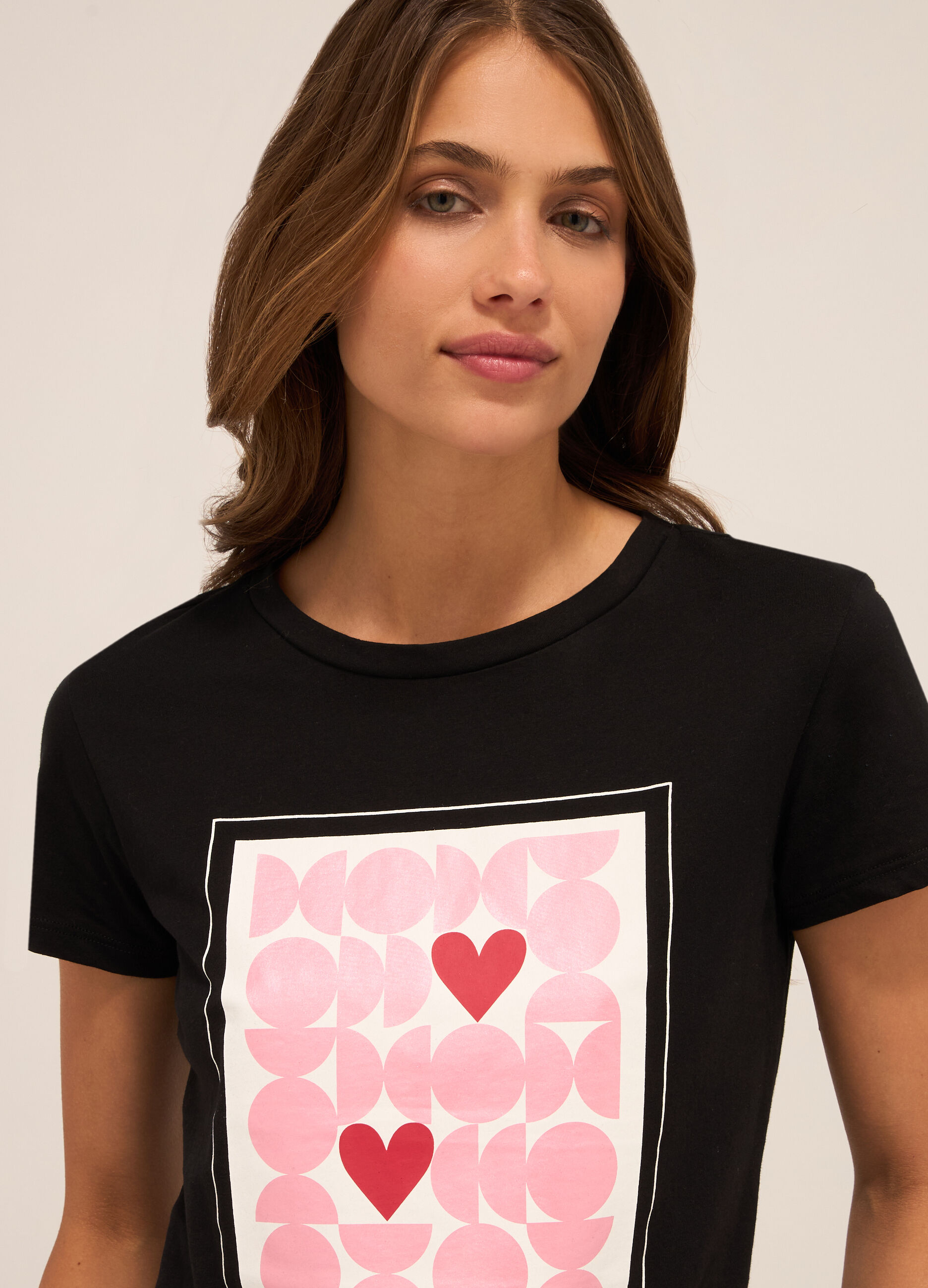 T-shirt in jersey di puro cotone donna_2