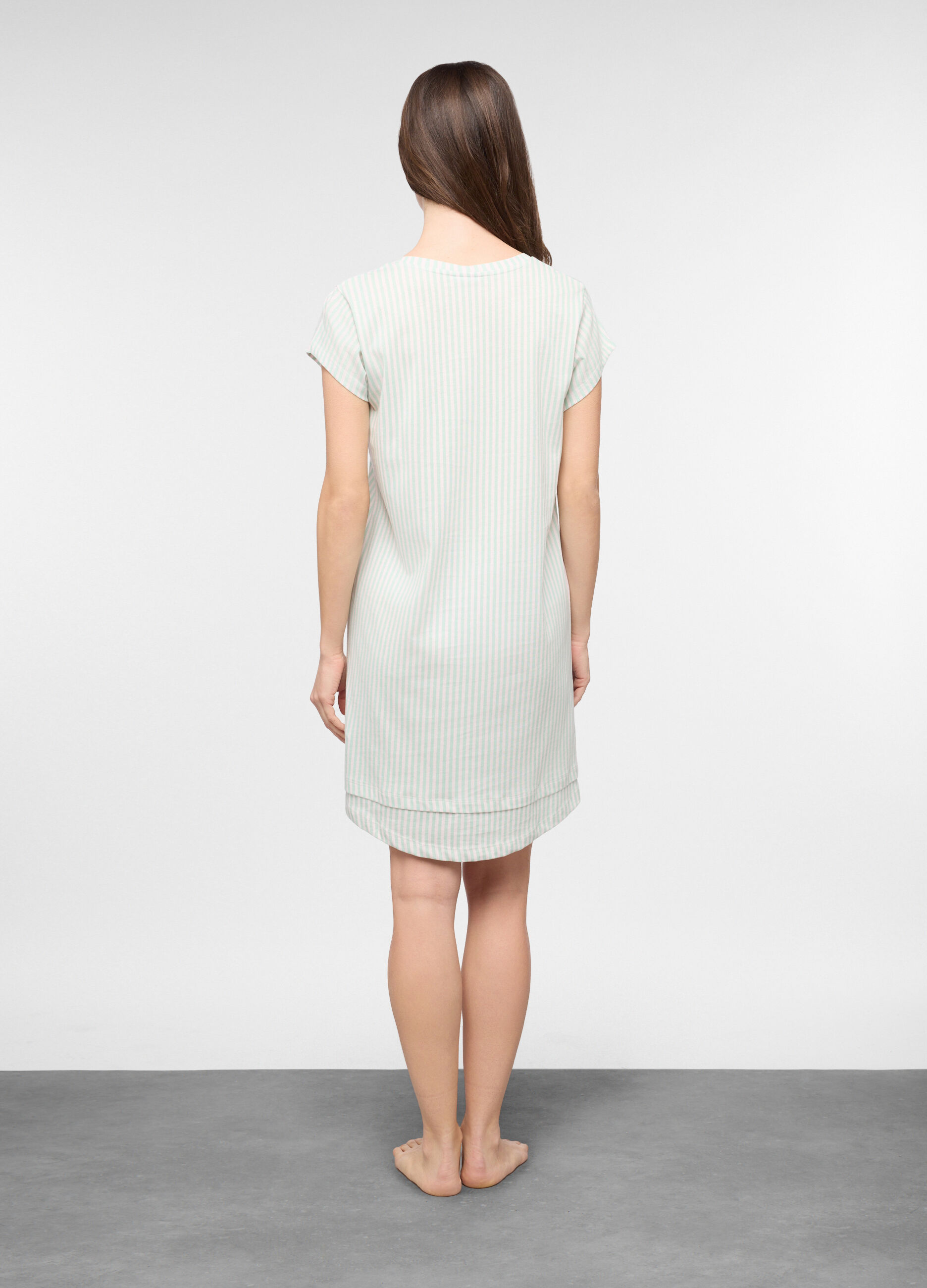 Camicia da notte in jersey di puro cotone donna_1