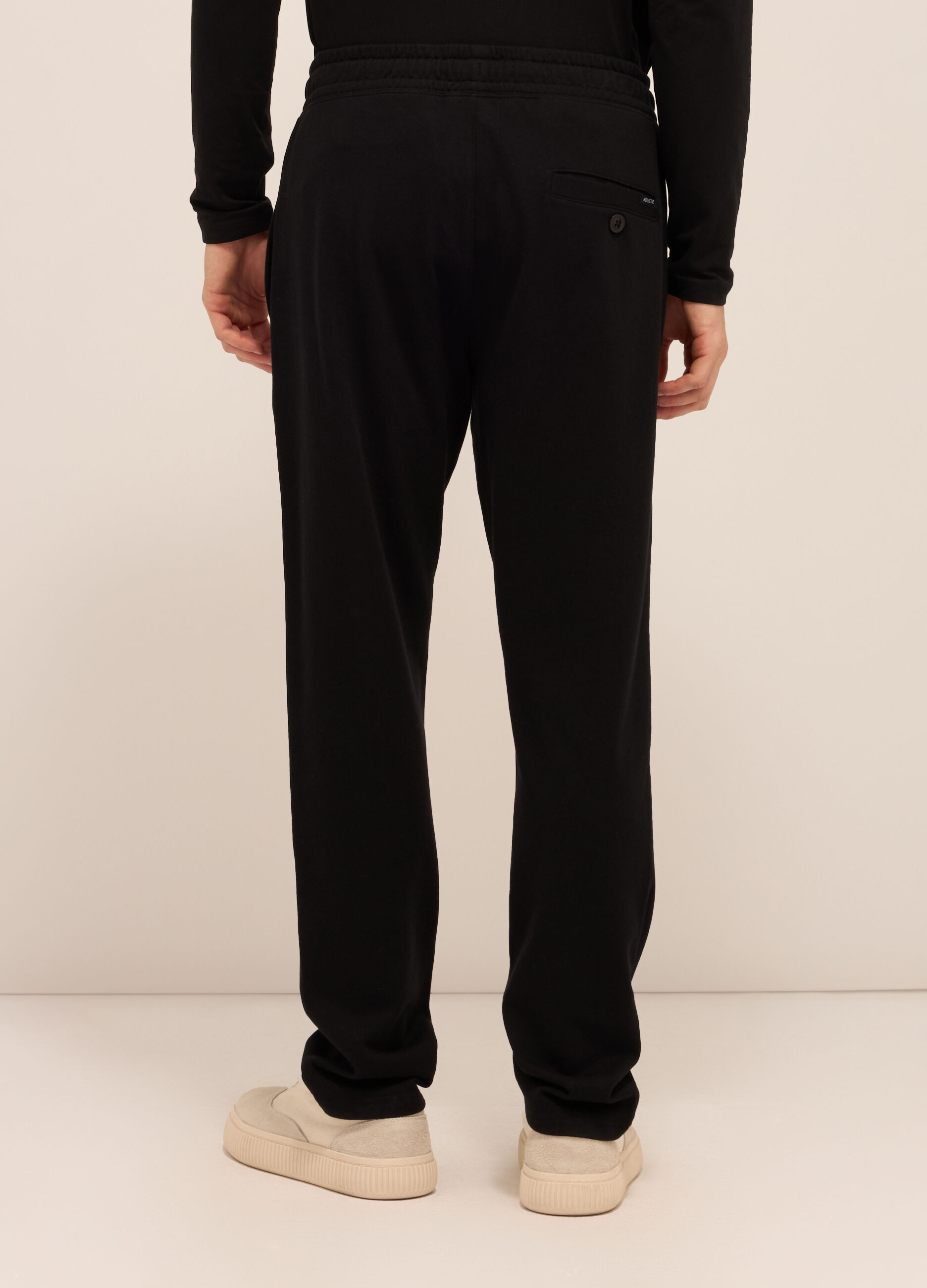 Jogger con coulisse in puro cotone uomo_1