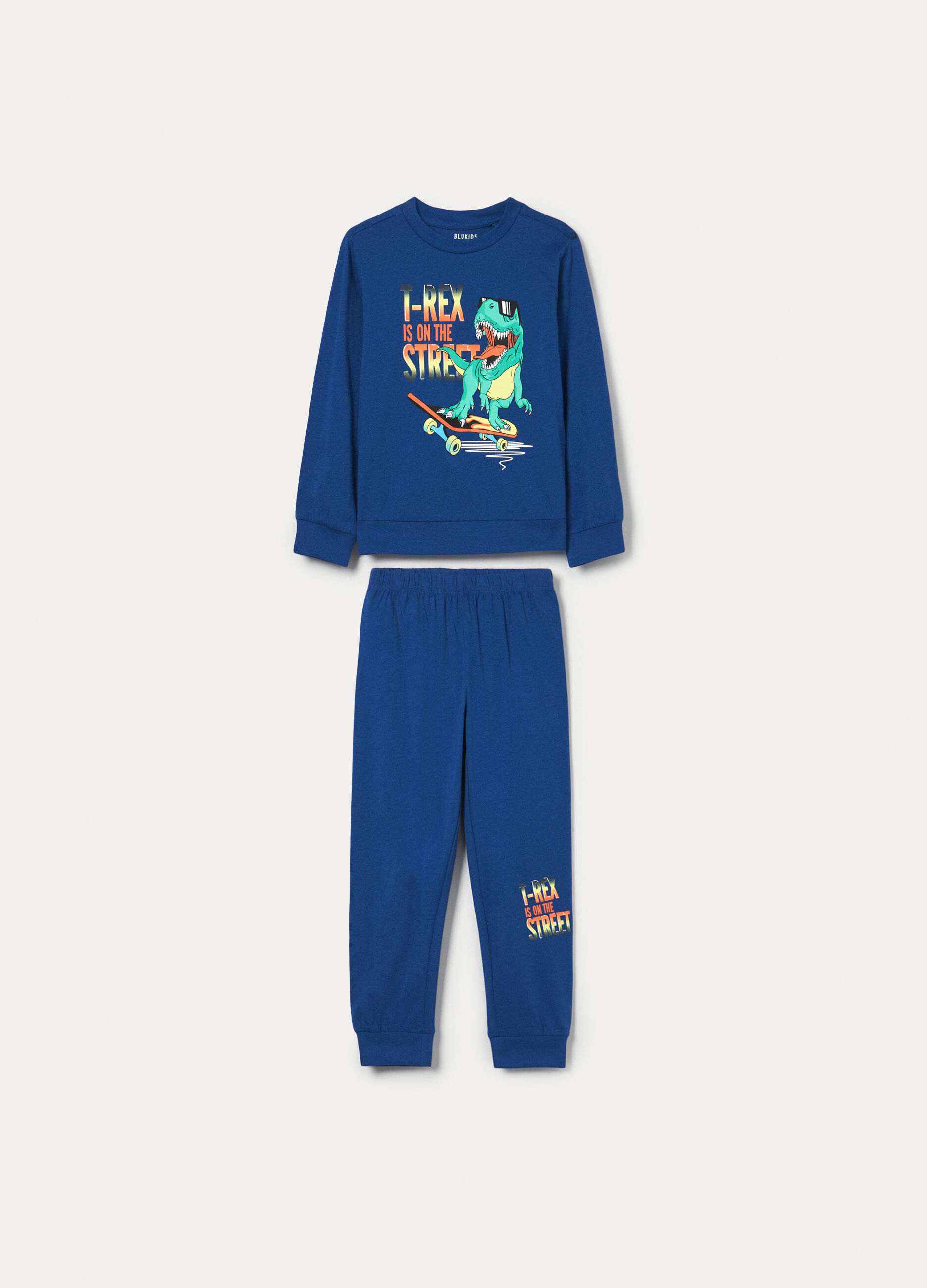 Set pigiama lungo in jersey di puro cotone bambino_0