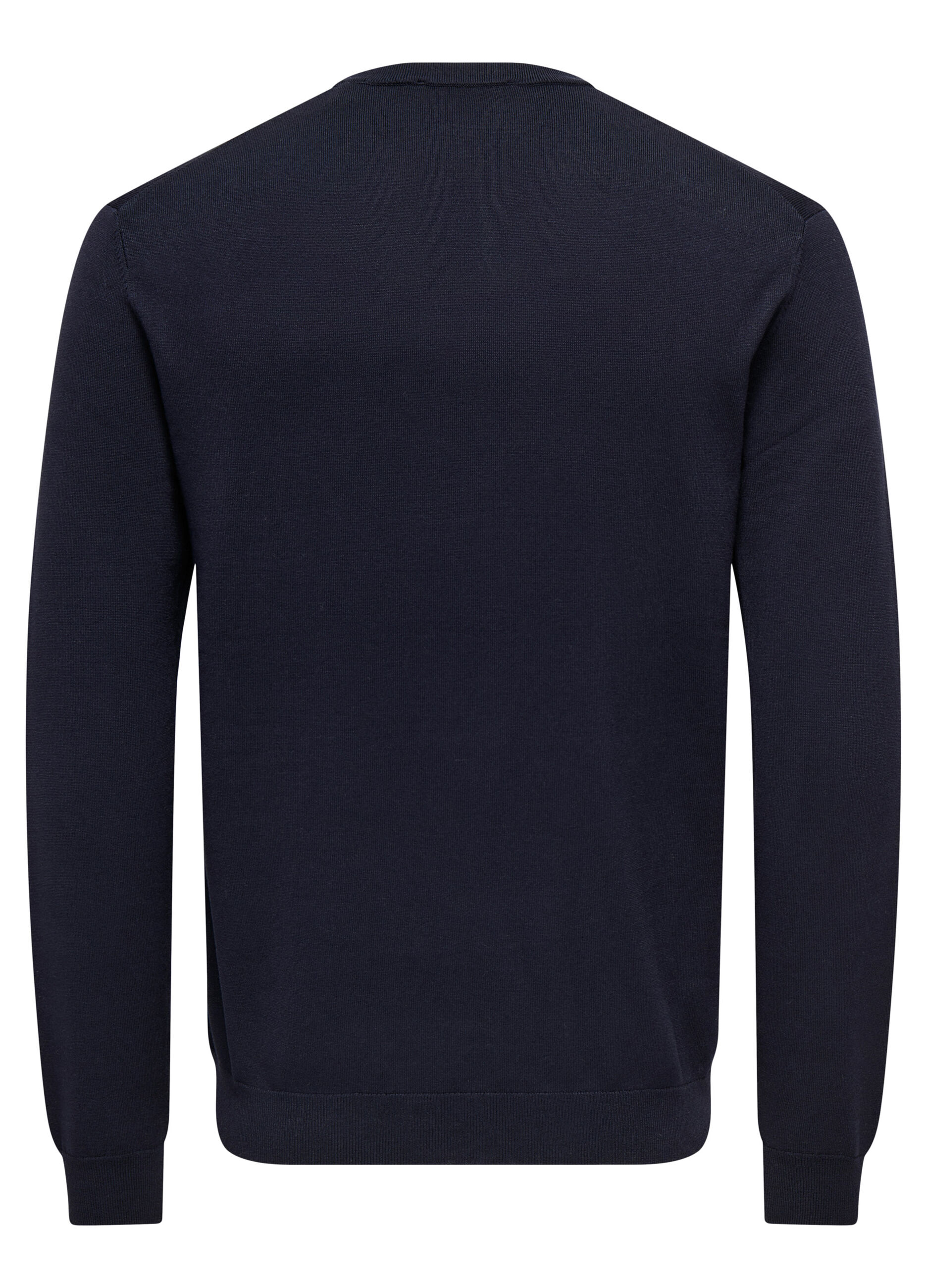 Maglione girocollo a maglia rasata uomo_6