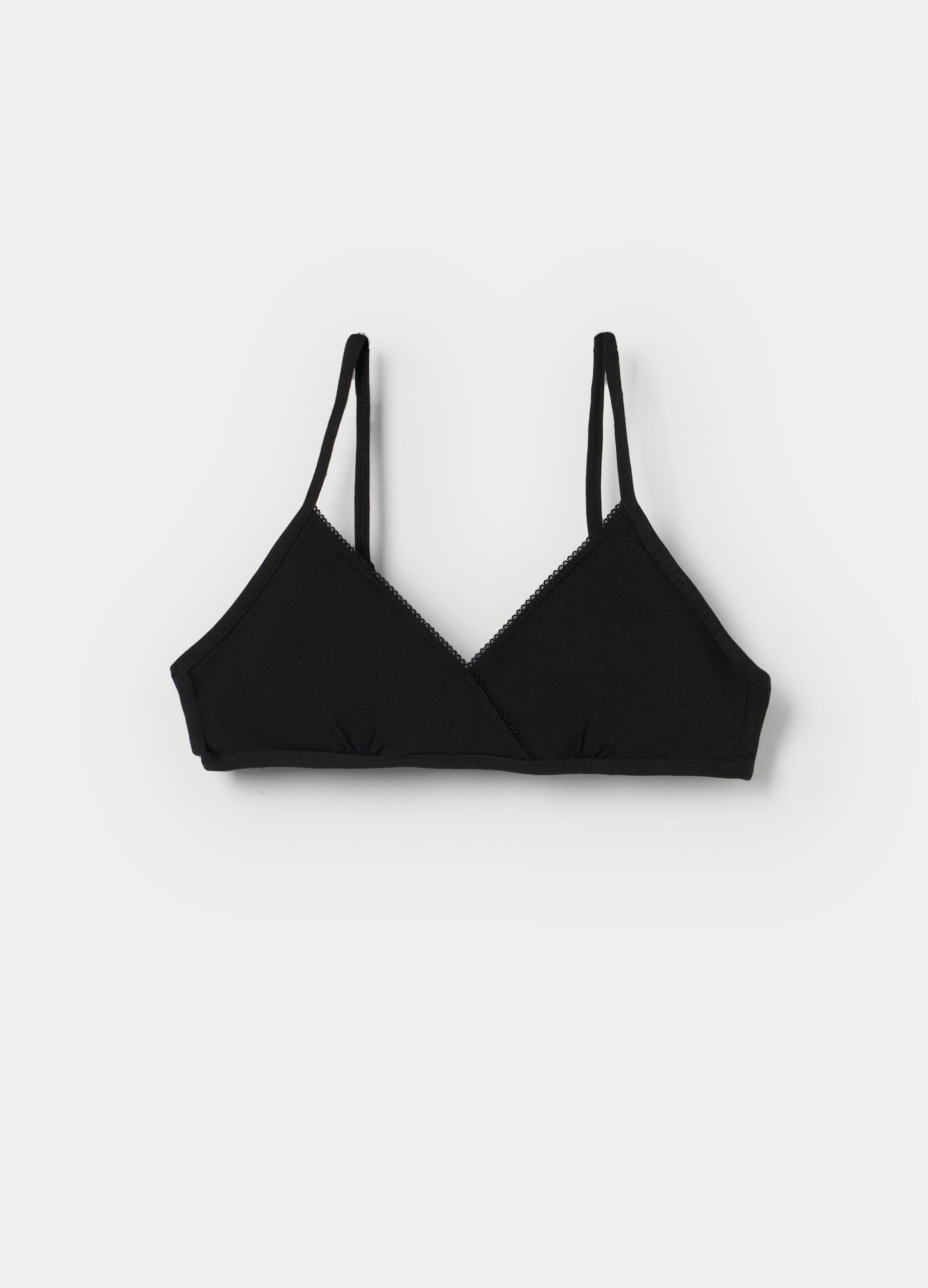 Reggiseno a triangolo in jersey di cotone stretch ragazza_0