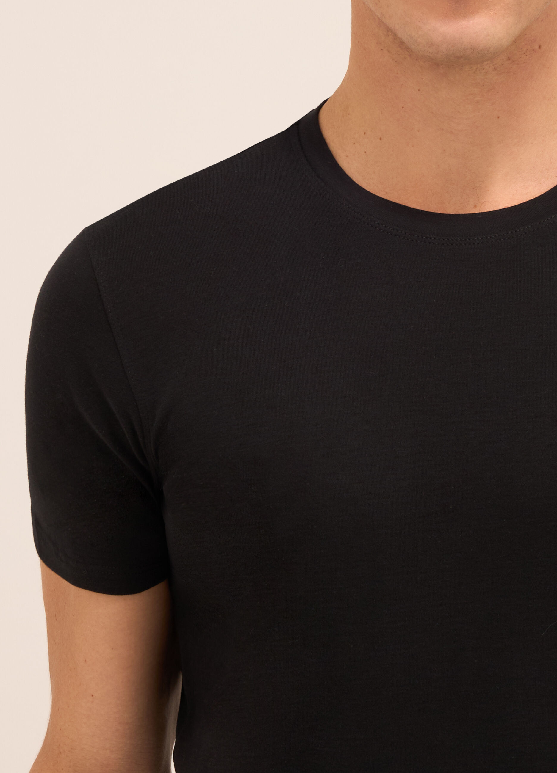 T-shirt girocollo in puro cotone uomo_2