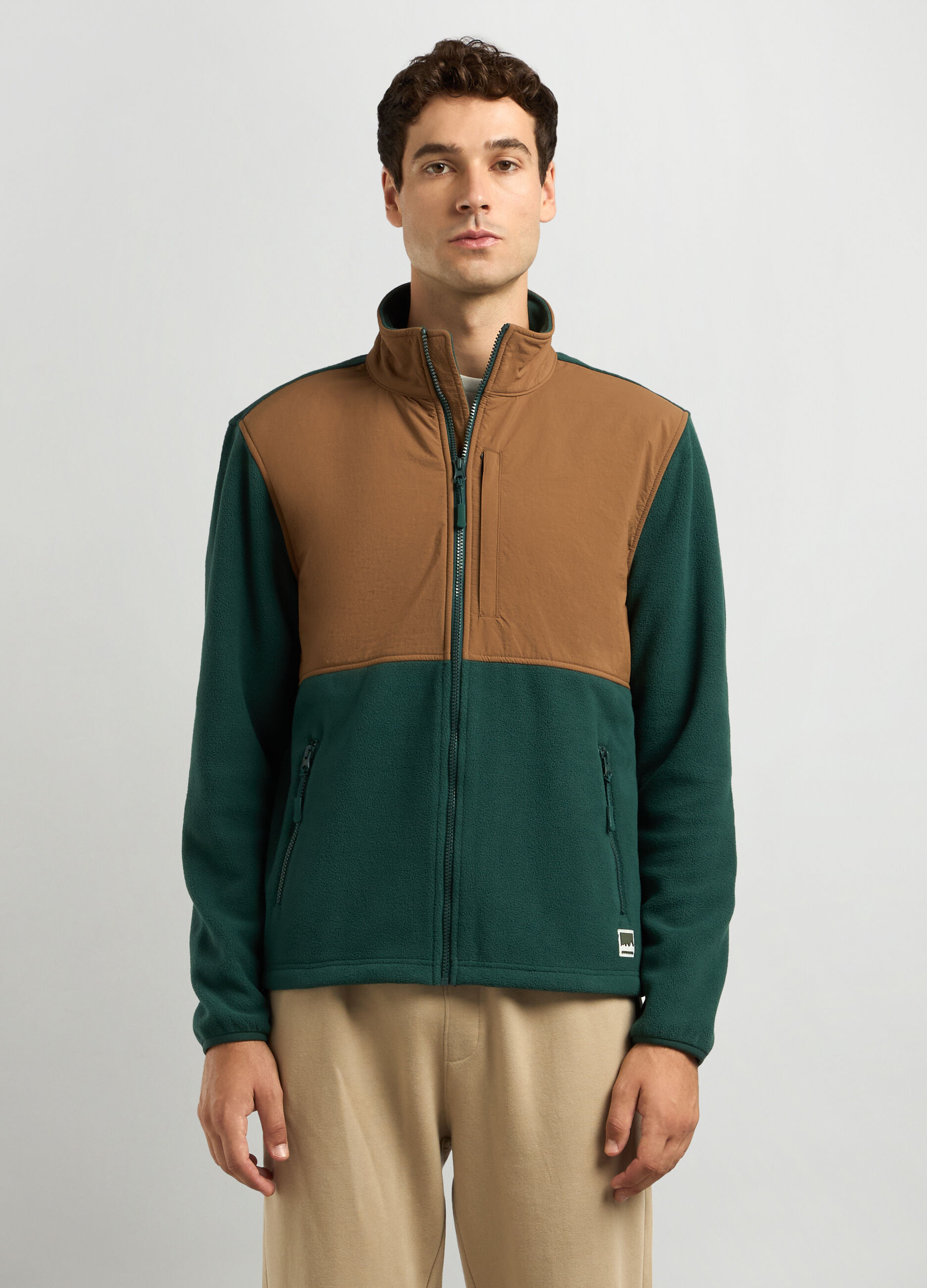 Felpa in pile full zip uomo_0