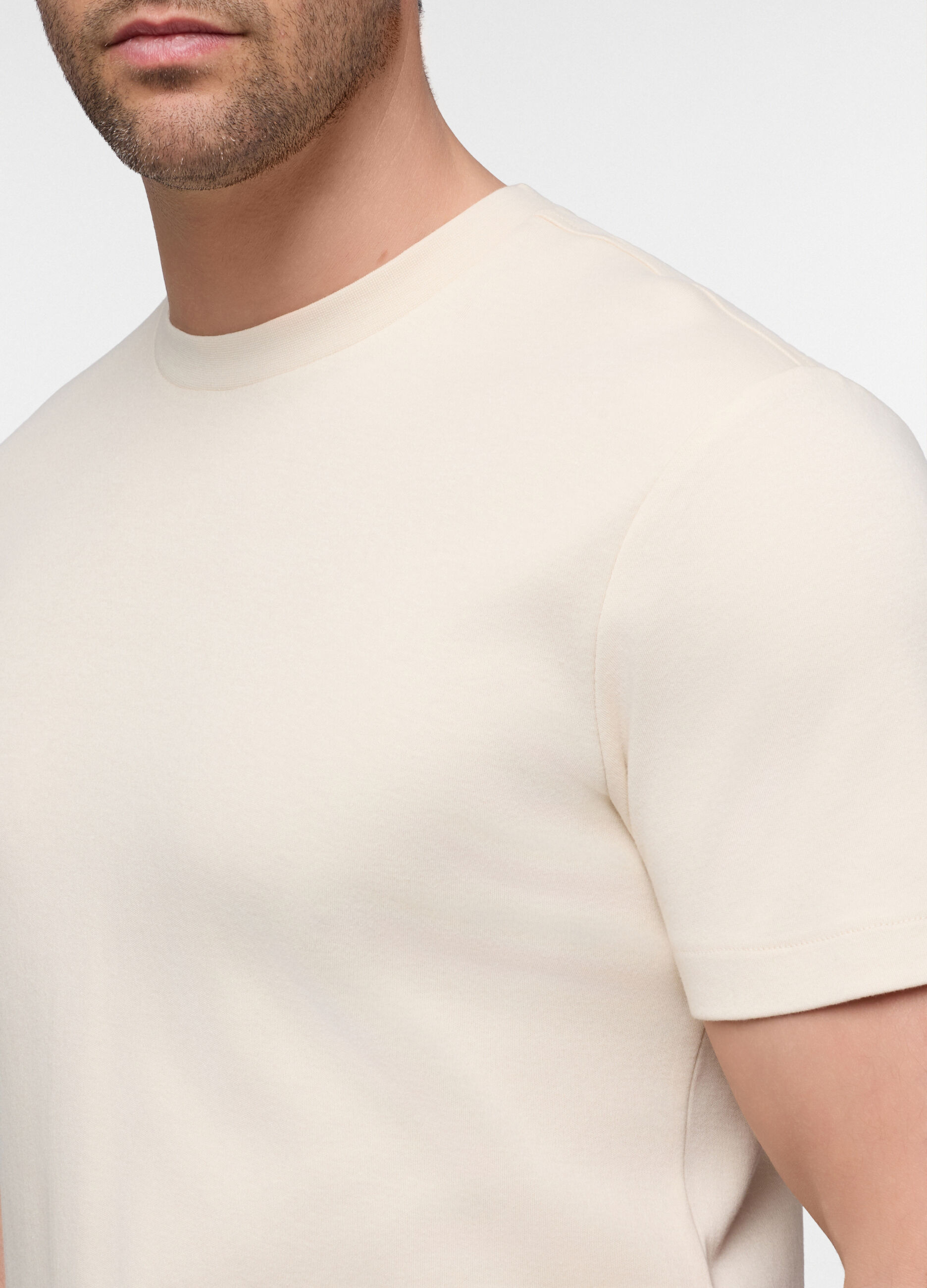 T-shirt girocollo in cotone interlock uomo_2