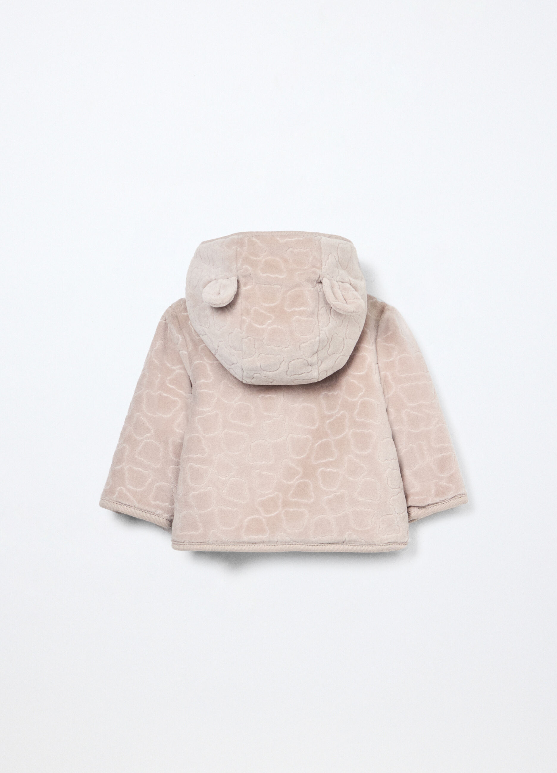 Giacca velour con cappuccio _1