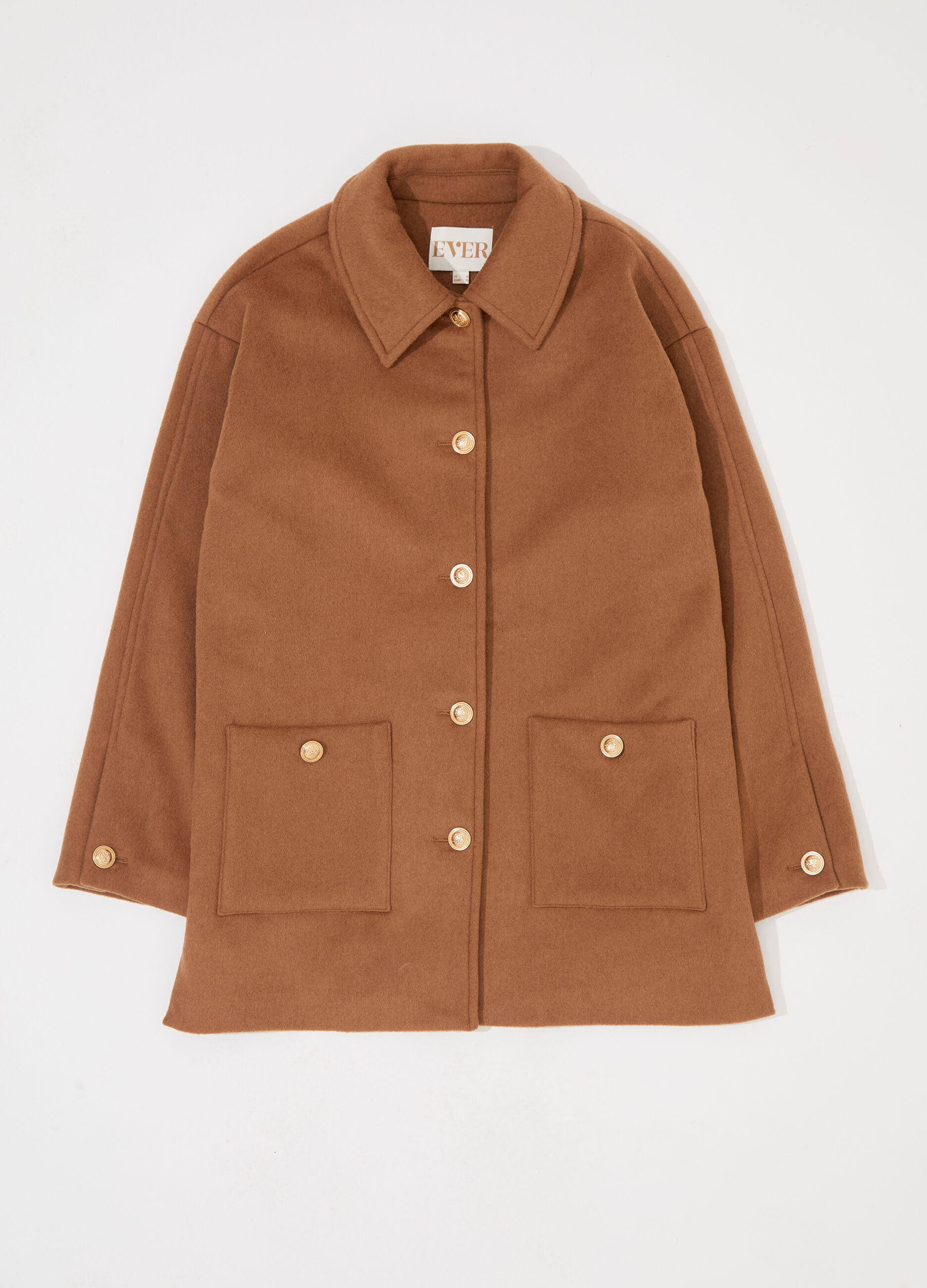 Cappotto montgomery corto in misto lana donna_4