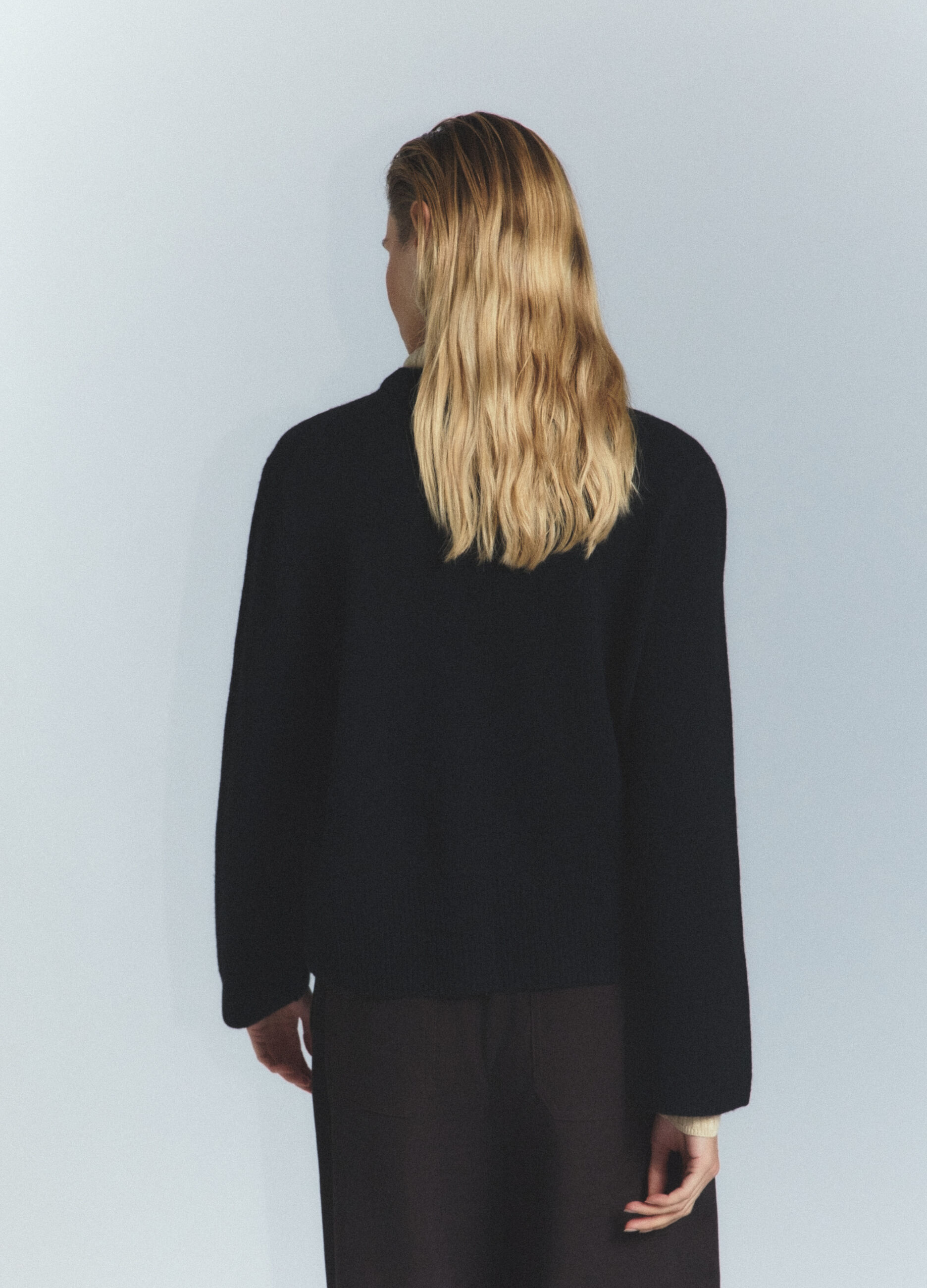 Maglia girocollo rasata donna_2