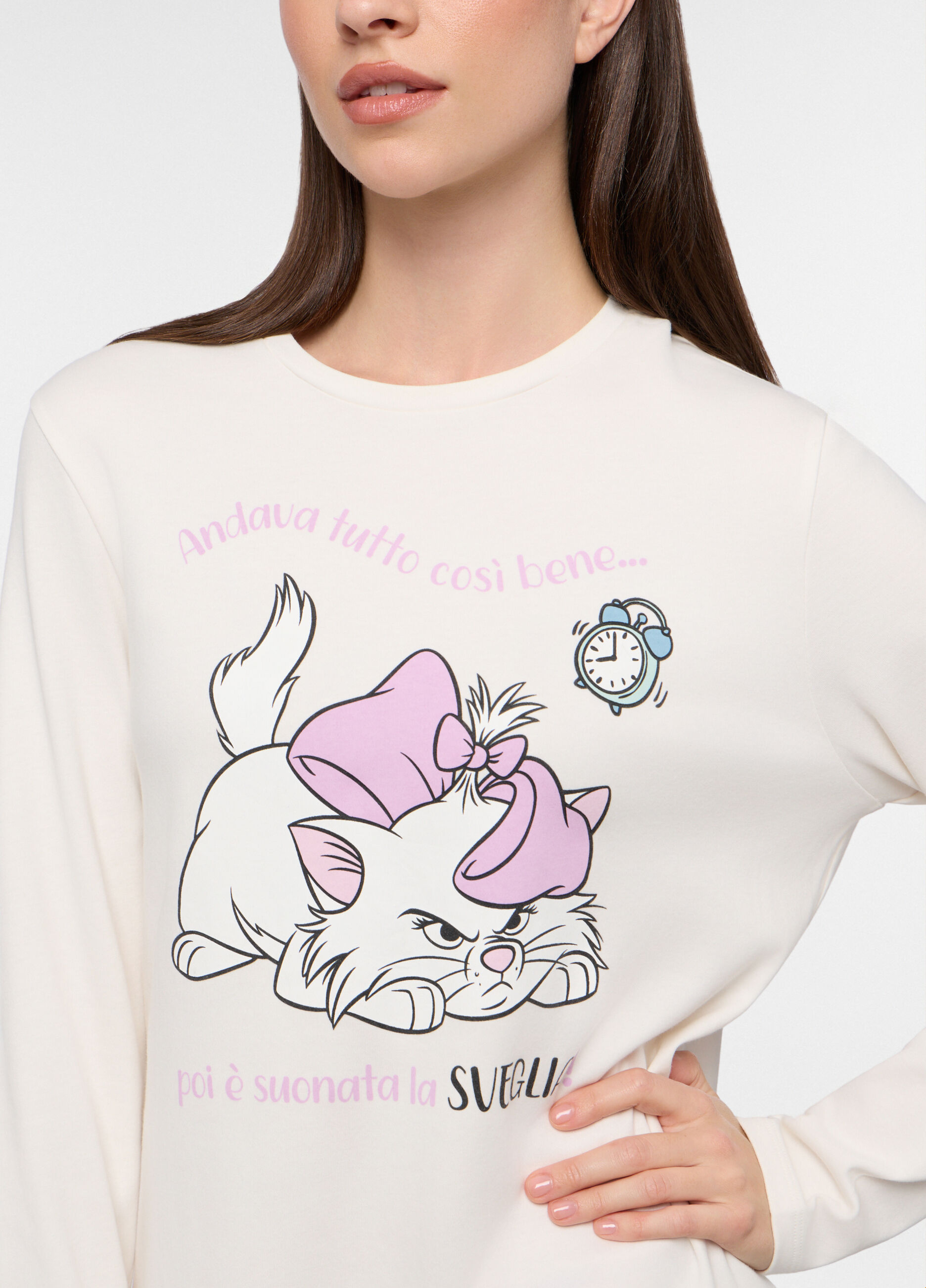 Set pigiama in interlock di puro cotone donna_2